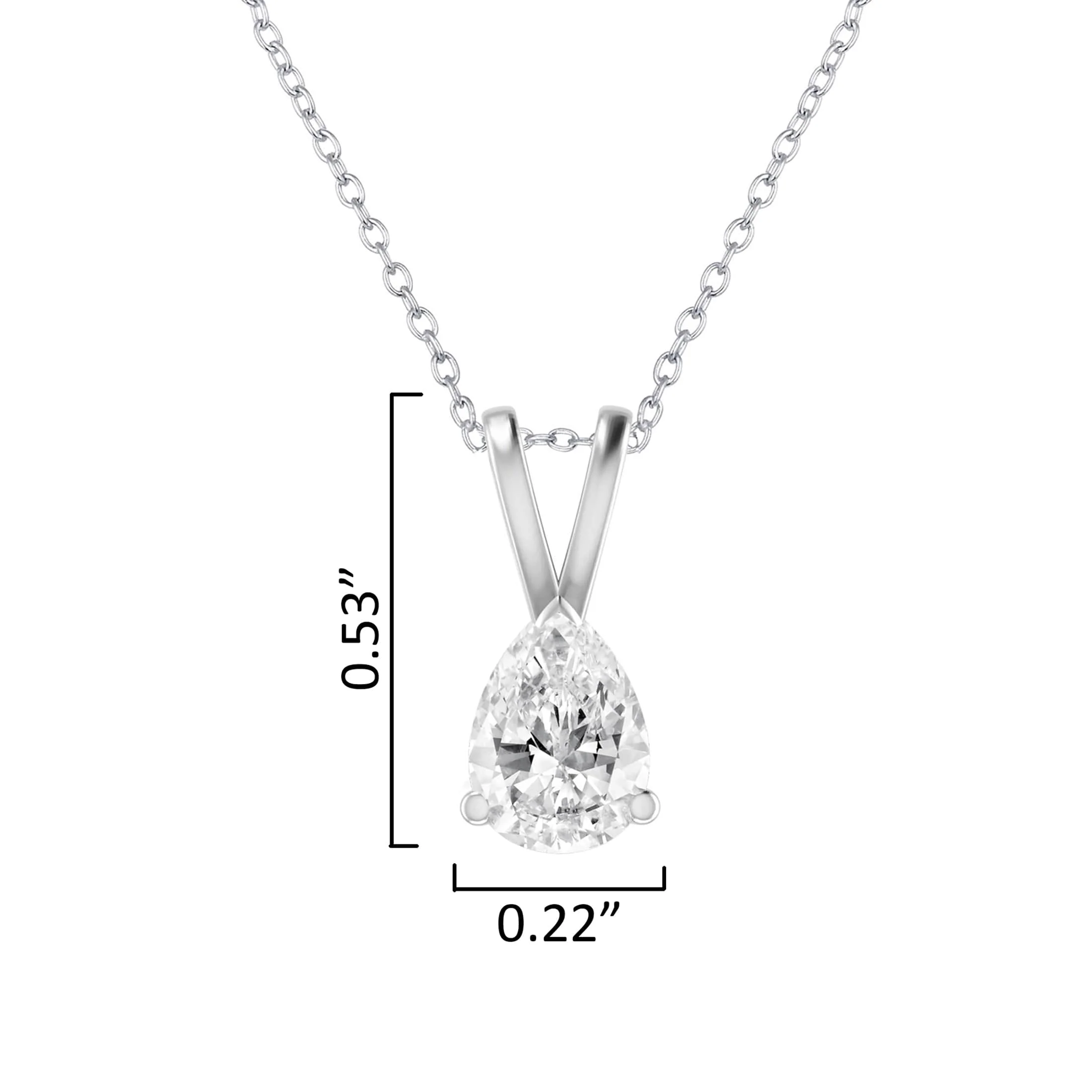 V3 Jewelry Sterling Silver with Moissanite Solitaire Pendant - Image 3