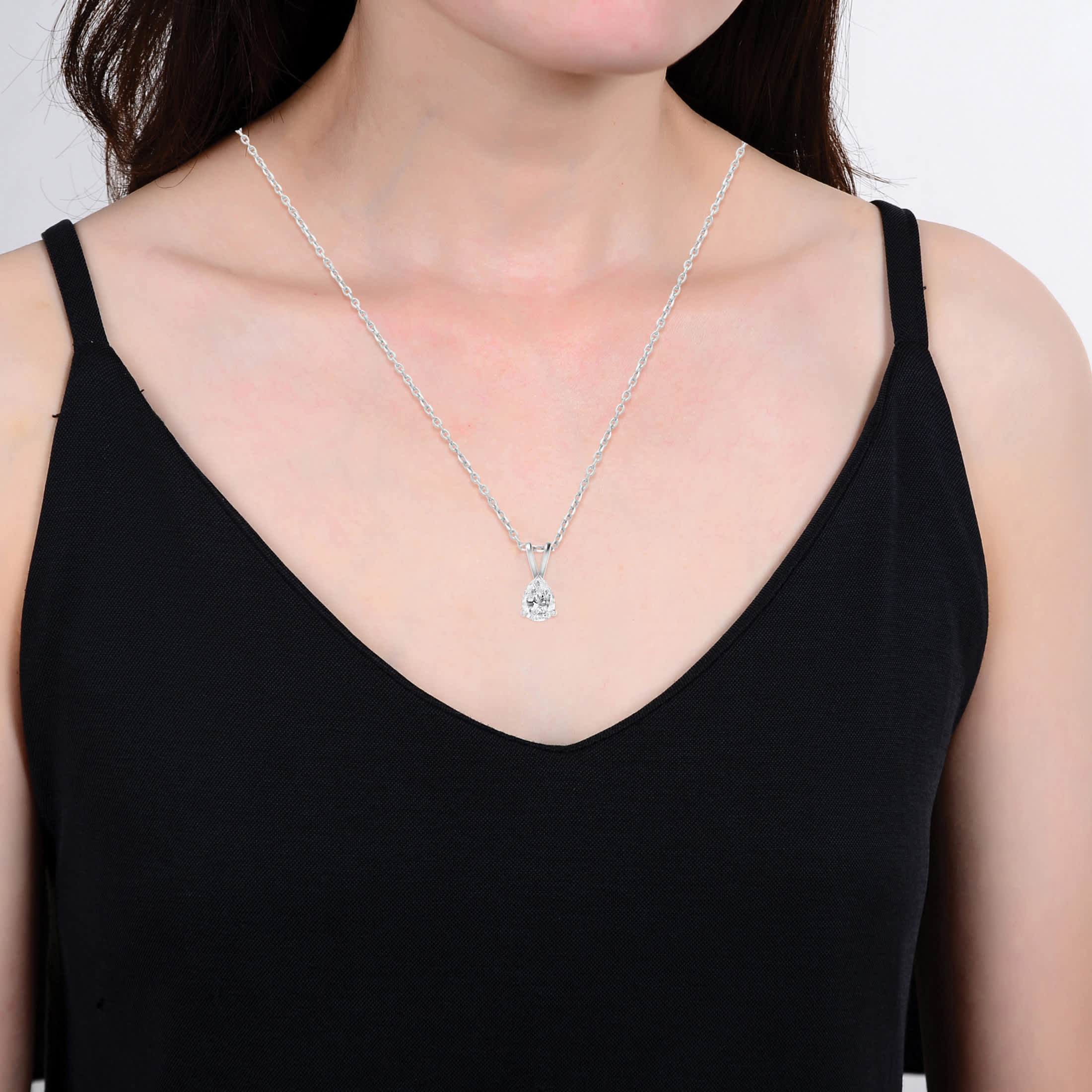 V3 Jewelry Sterling Silver with Moissanite Solitaire Pendant - Image 4