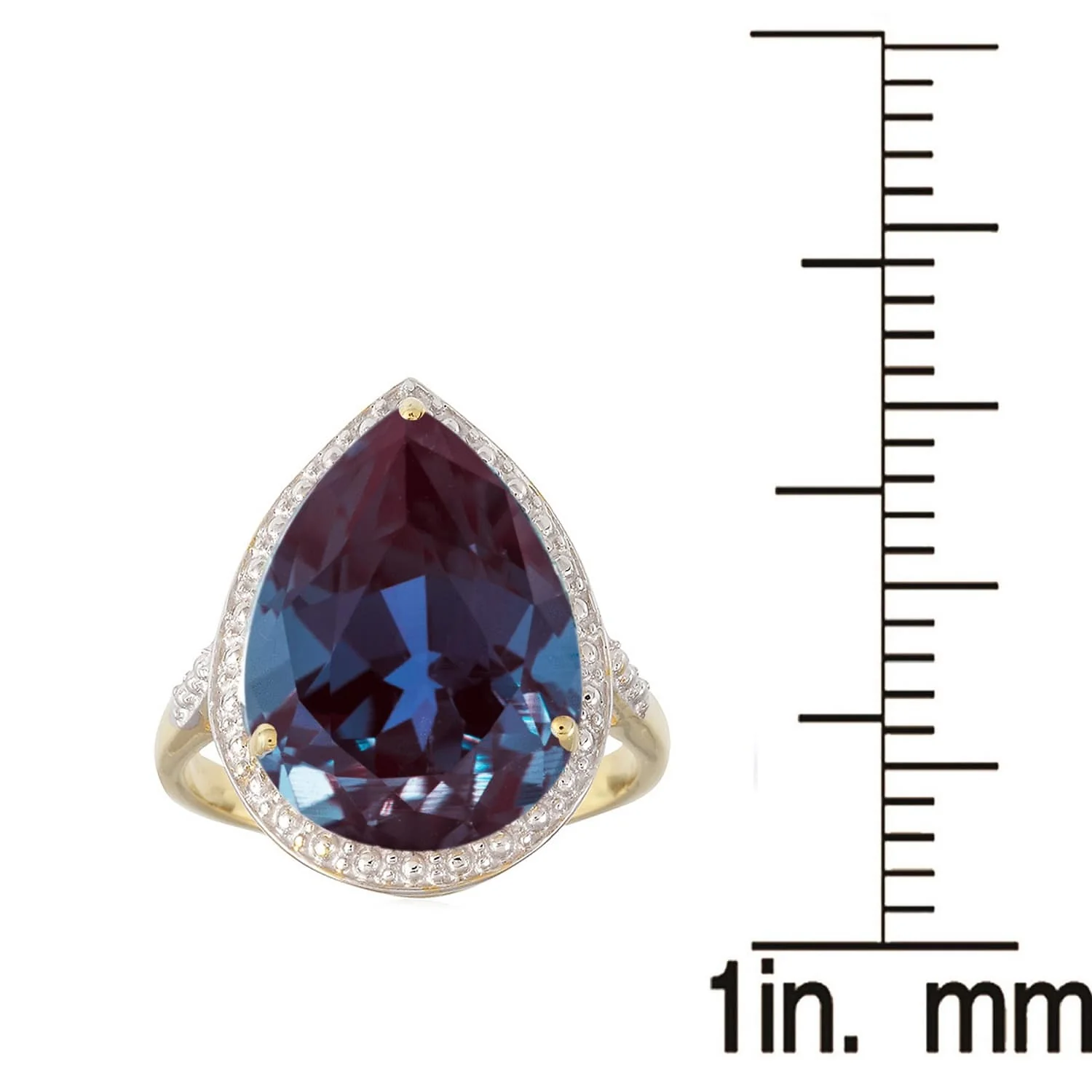 V3 Jewelry 8.50CT Color Changing Alexandrite Tear Drop Solitaire 18K Gold plated Sterling Silver Ring - Image 47