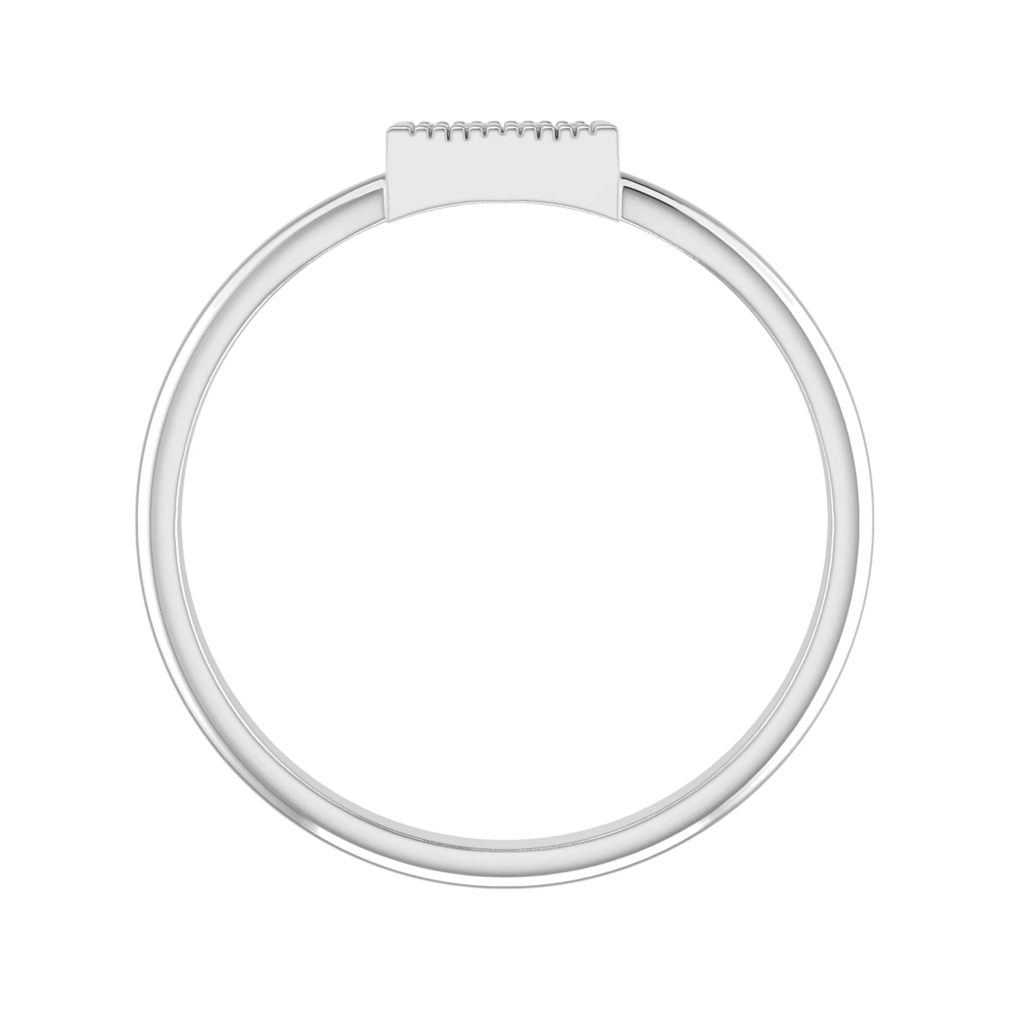 V3 Jewelry V3 Jewelry Sterling Silver Natural White Diamond Square Ring - Image 5