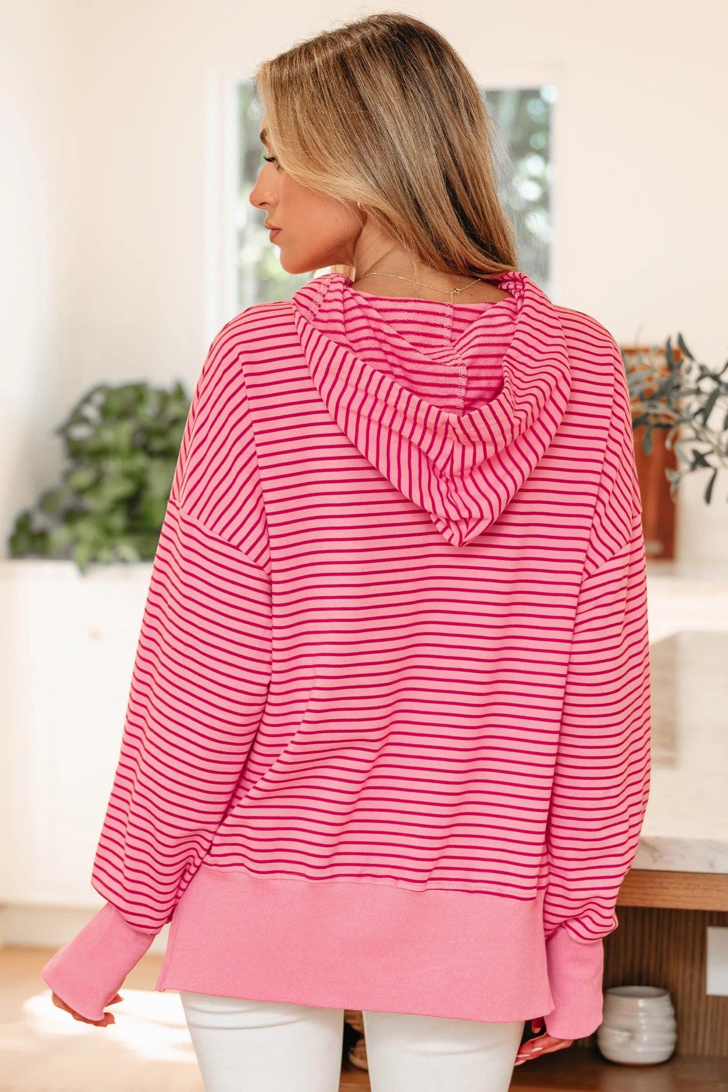 Threaded Pear Valerie Shoulder Loose Fit Hoodie - Image 2