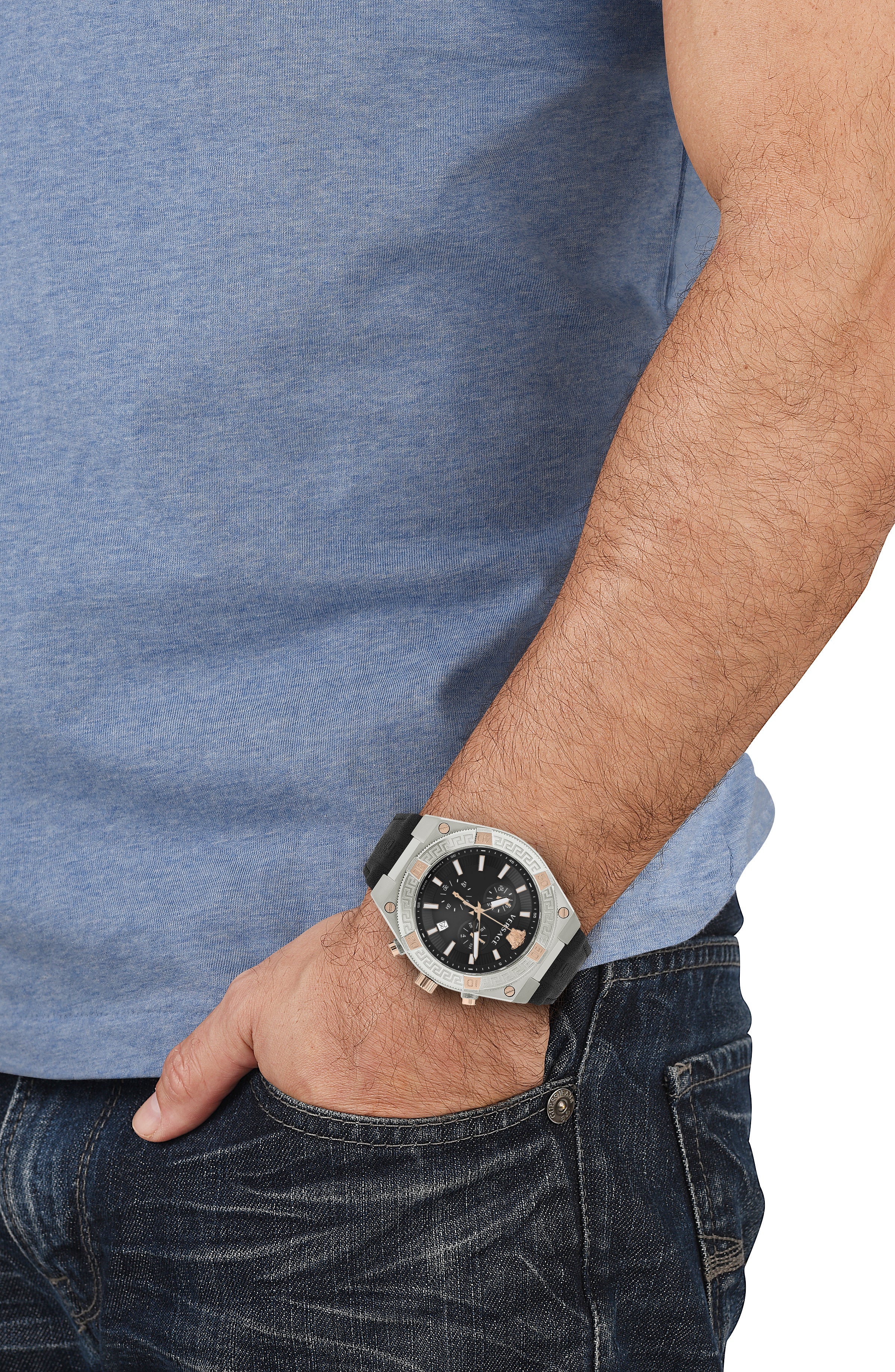 Versace V-Sporty Greca Leather Watch - Image 4