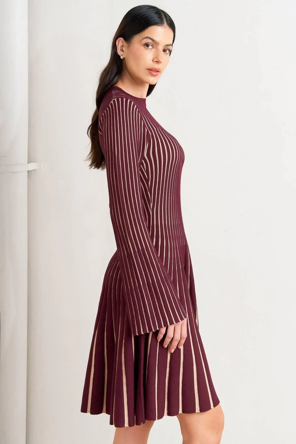 Vertical Grace Sweater Mini Dress - Image 5