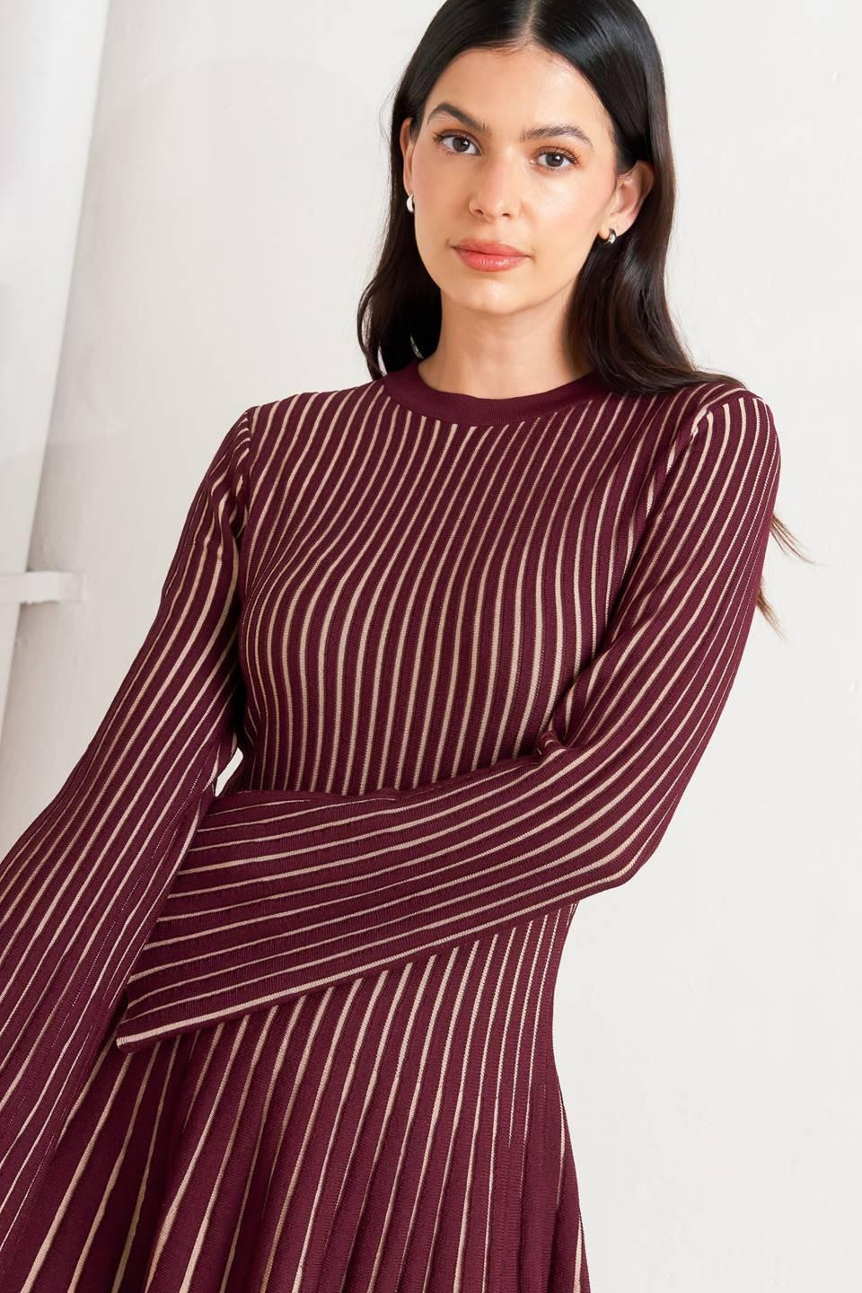 Vertical Grace Sweater Mini Dress - Image 7