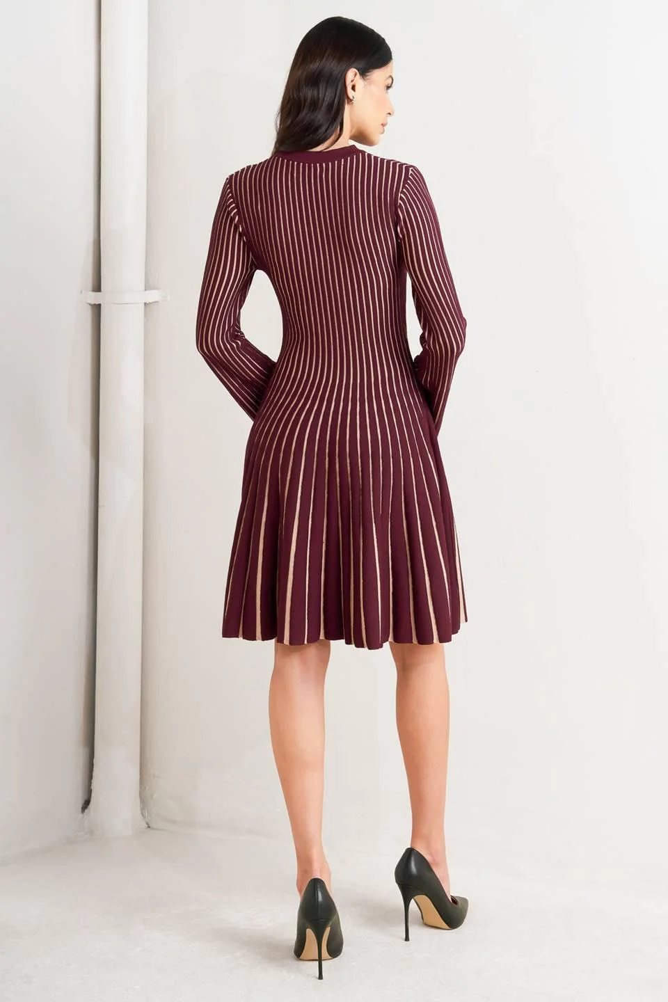 Vertical Grace Sweater Mini Dress - Image 8