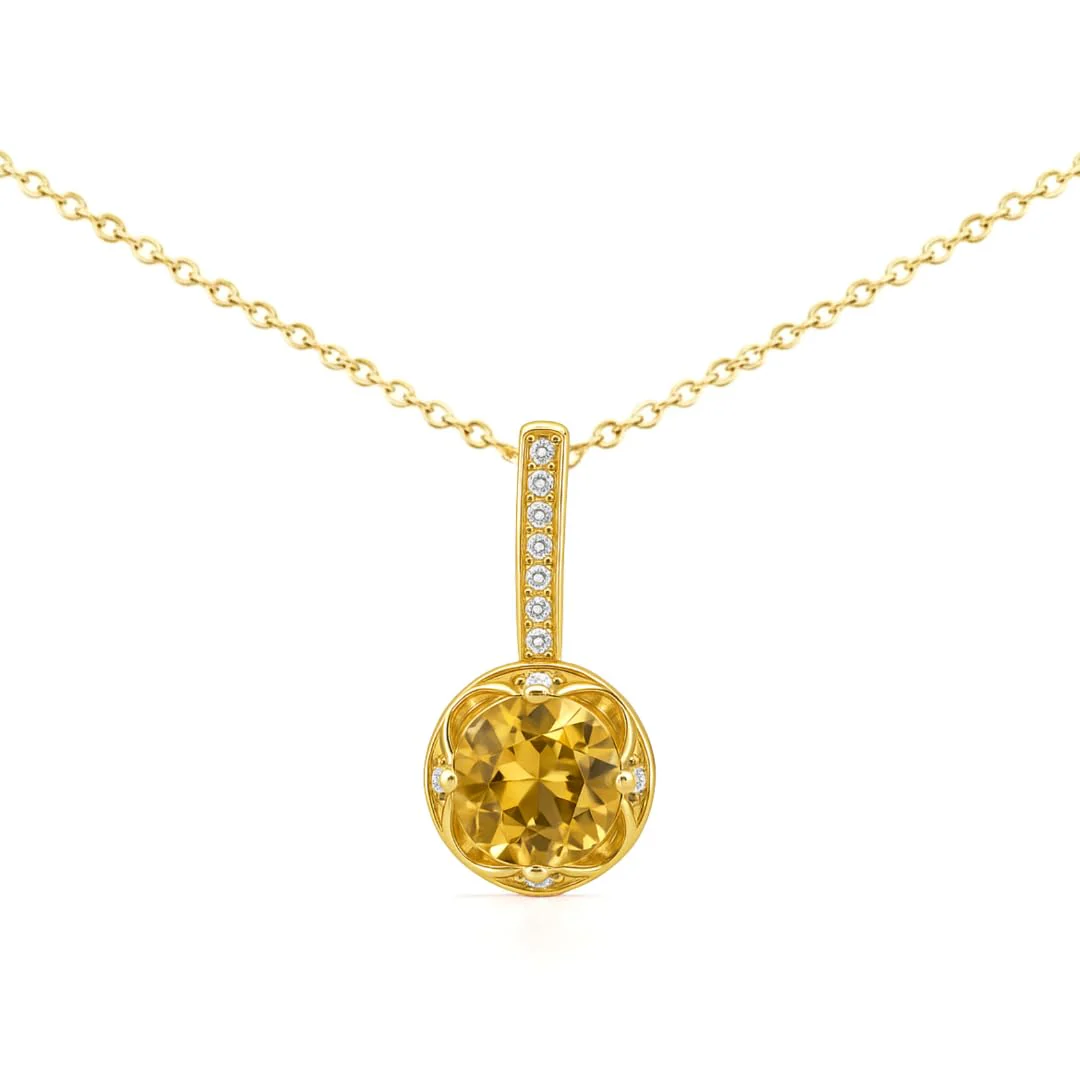 Vertical Necklaces for Women Amethyst Citrine Garnet Necklace Sterling Silver Floating Necklace for Women January February and November Birthstone Jewelry for Women Gift - Image 2