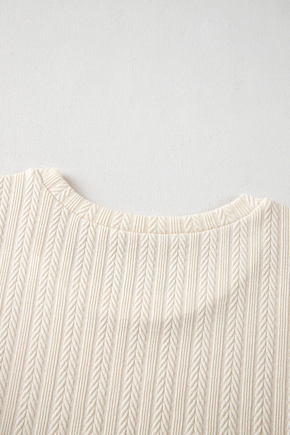 Threaded Pear Violet Puff Sleeve Textured Blouse - Image 10