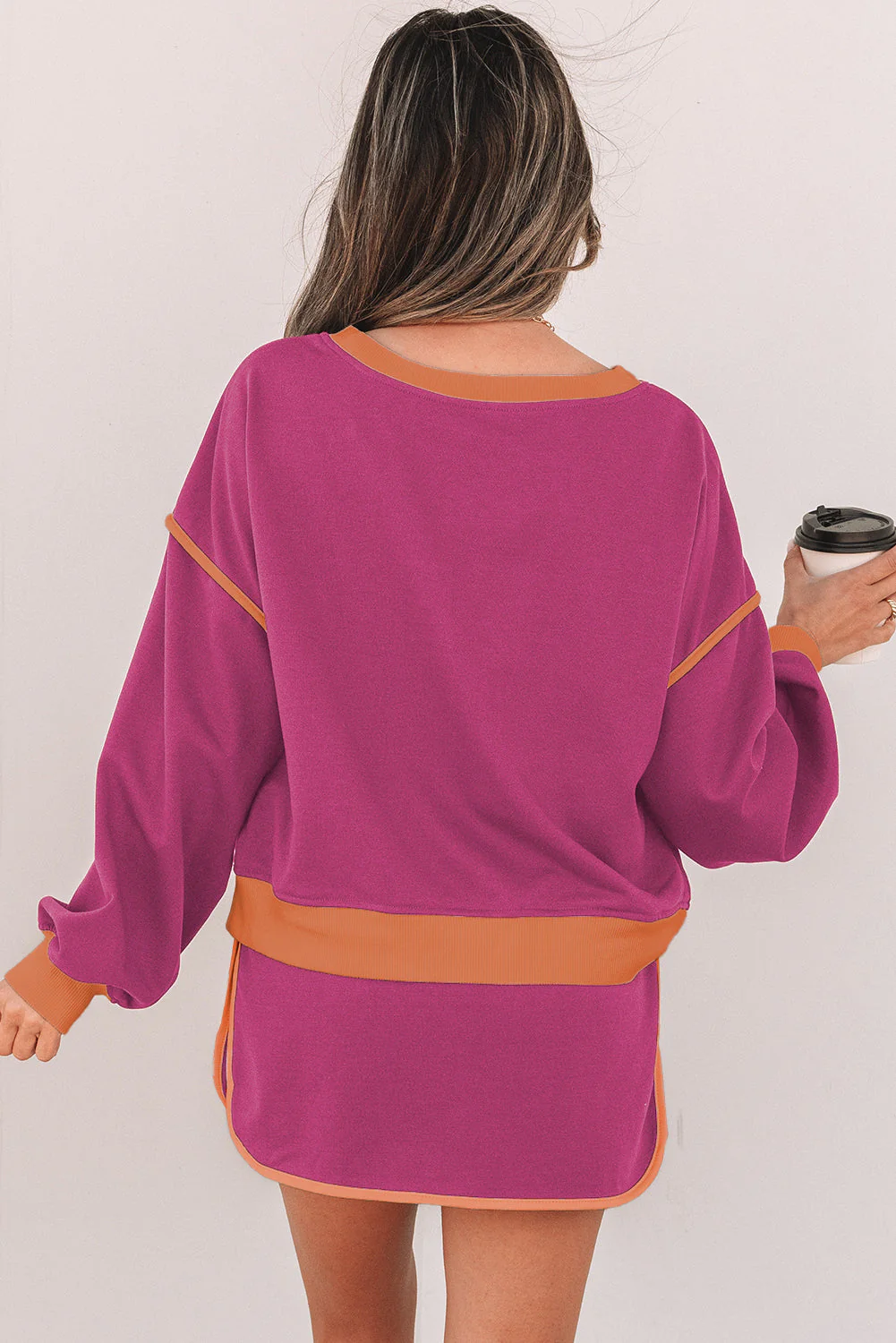 Violeta Loose Pullover and Lace-up Waist Skort Set by Threaded Pear - Image 10