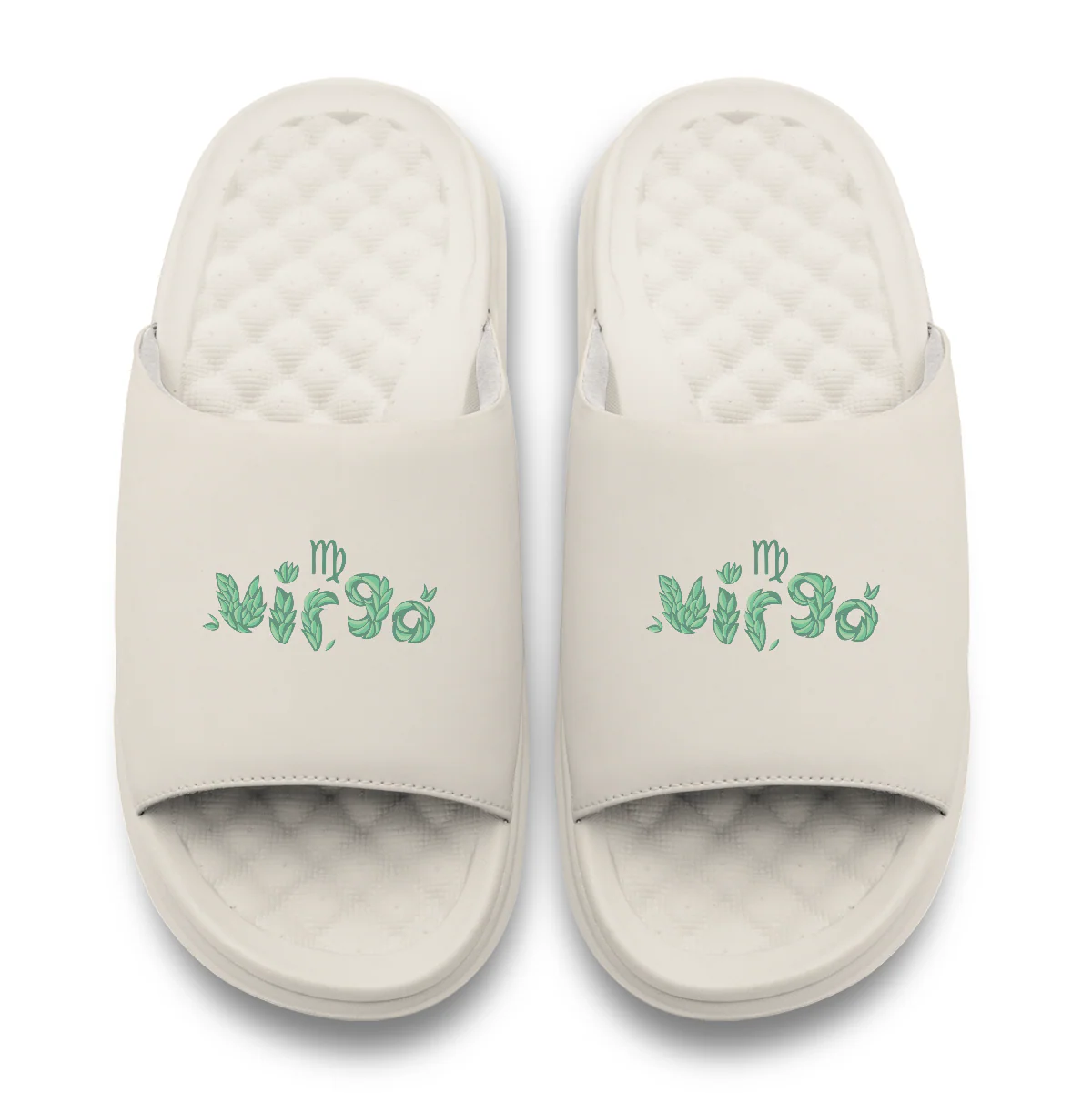 Virgo Zodiac Elements Motive Slide Sandals - Image 4