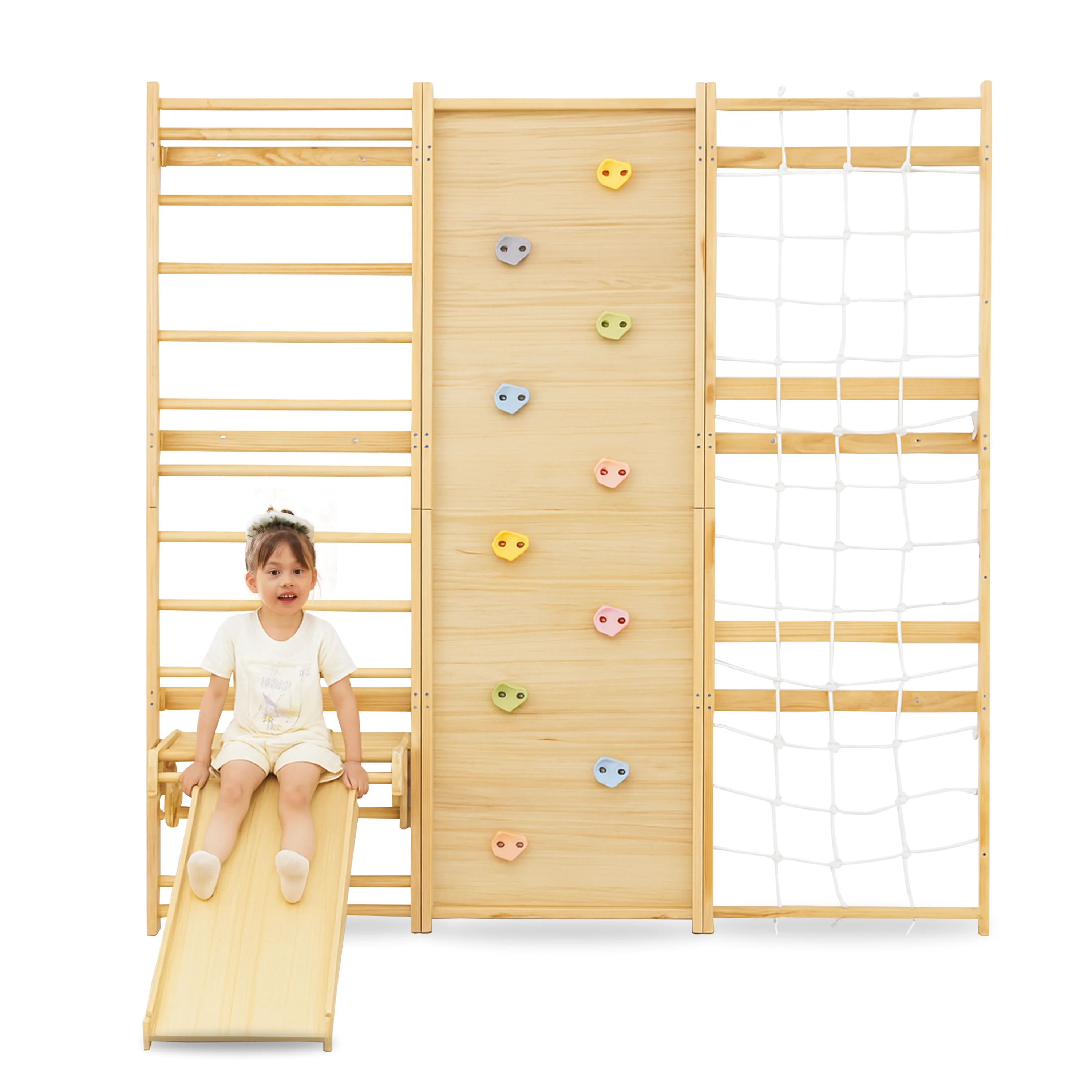 Walnut Modular | Swedish Ladder Jungle Gym - Wall Mounted - Image 2