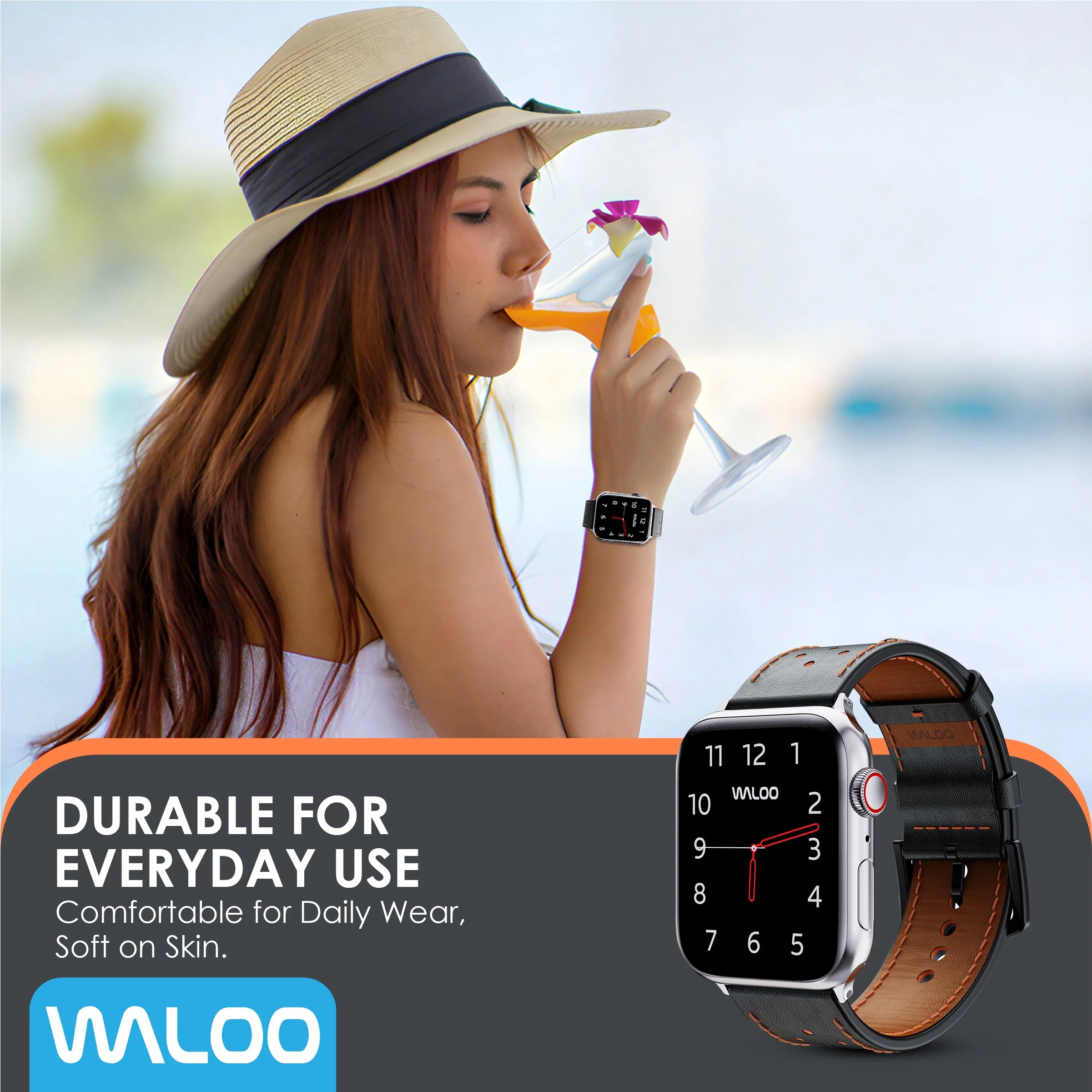 Waloo Breathable Leather Band For Apple Watch - Image 7