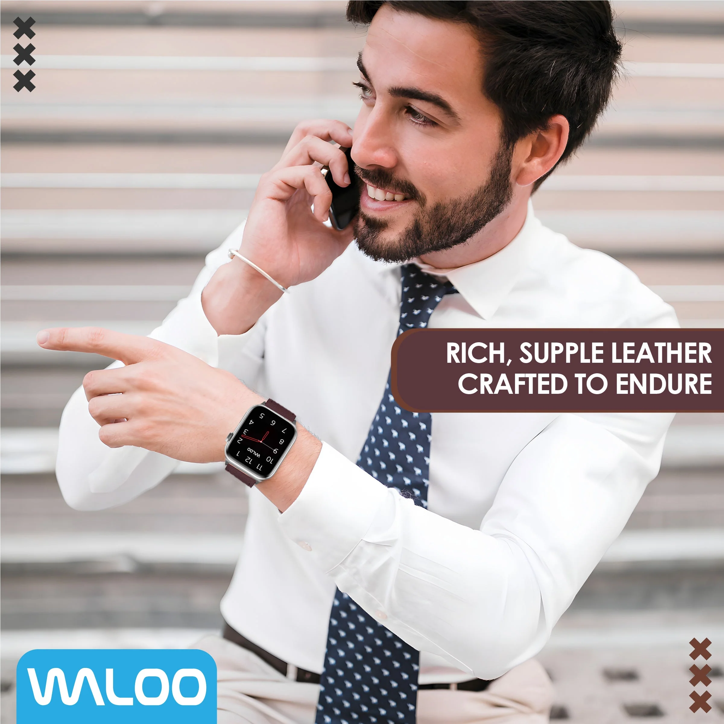 Waloo Classic Leather Band For Apple Watch - Image 40