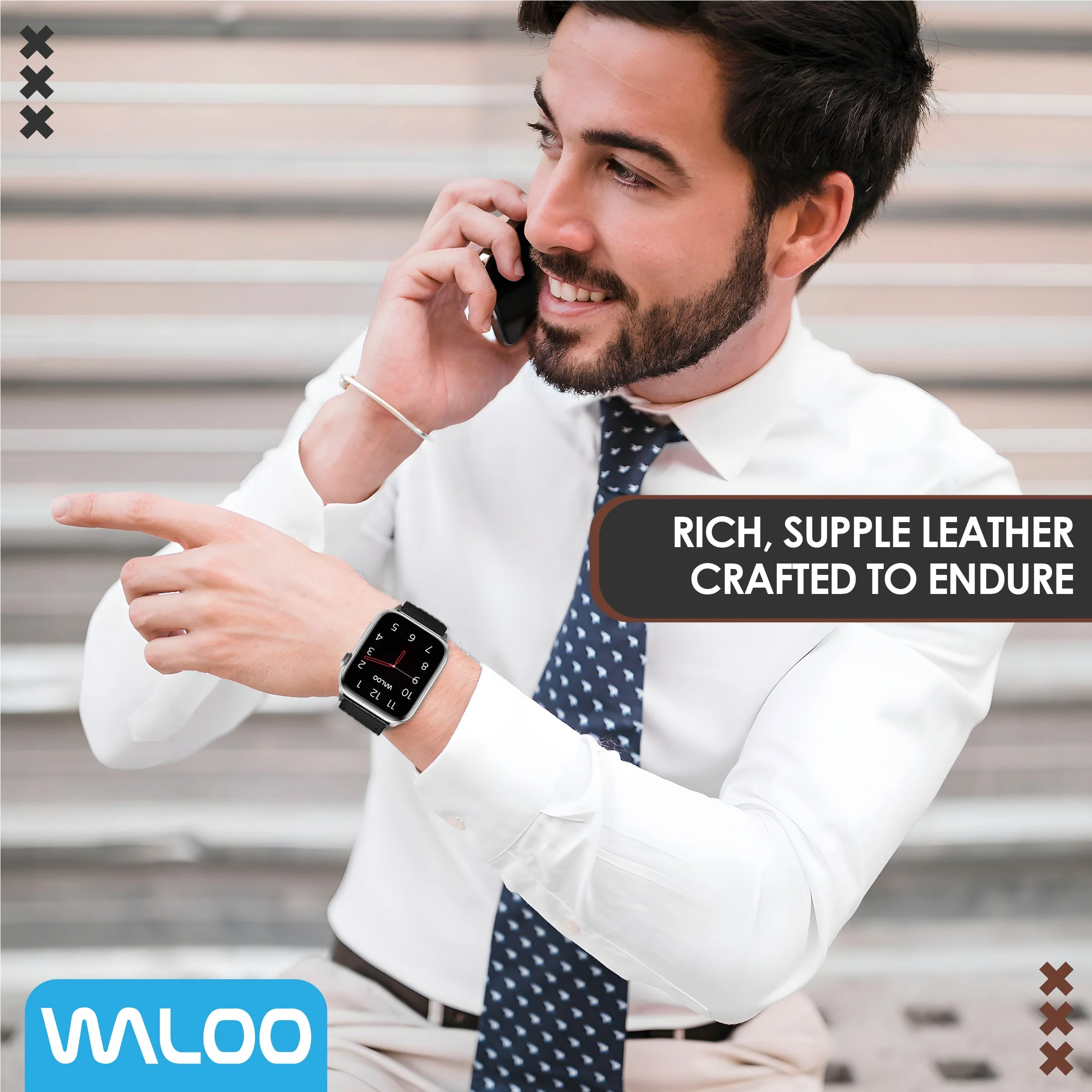 Waloo Classic Leather Band For Apple Watch - Image 48
