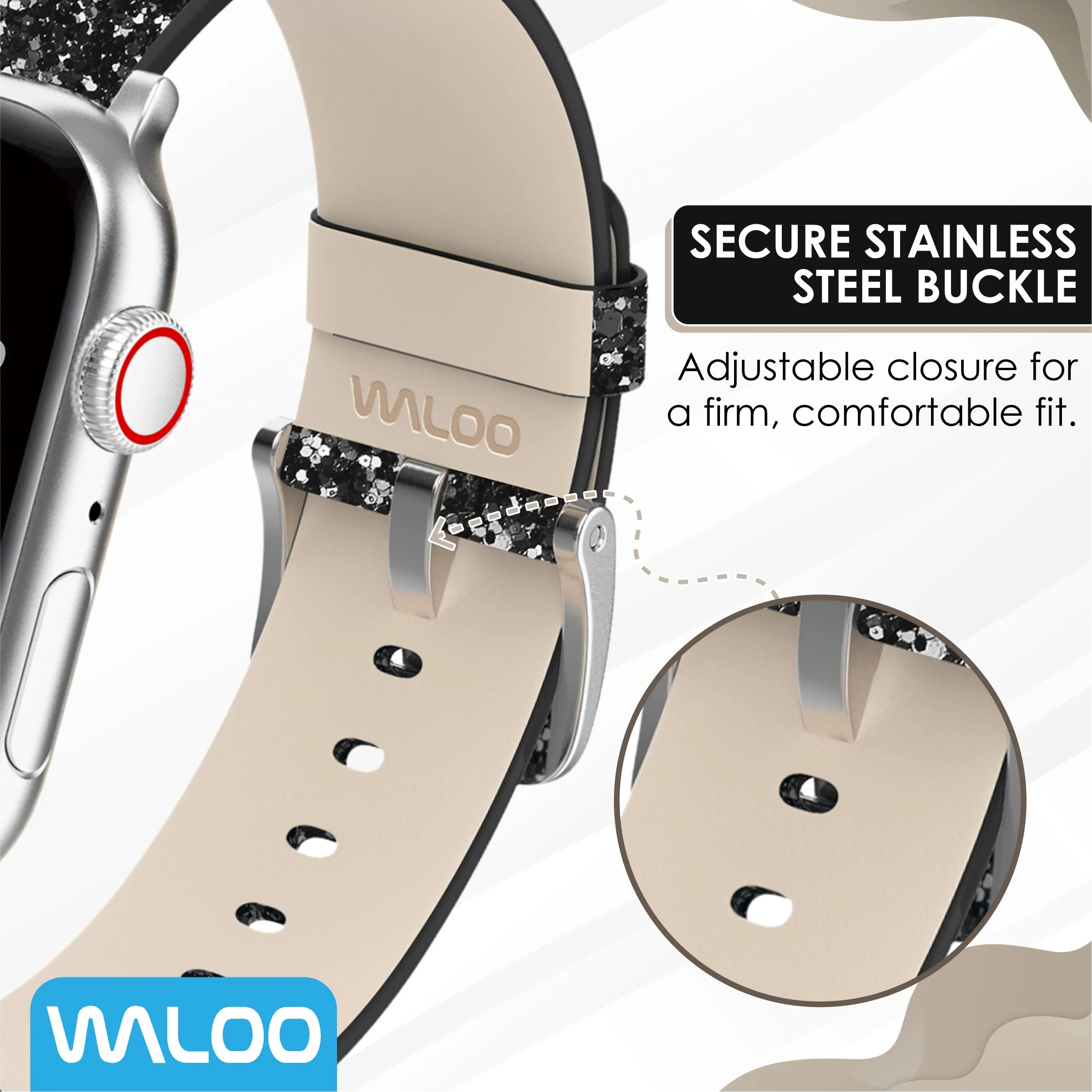 Waloo Leather Bling Band For Apple Watch - Image 10