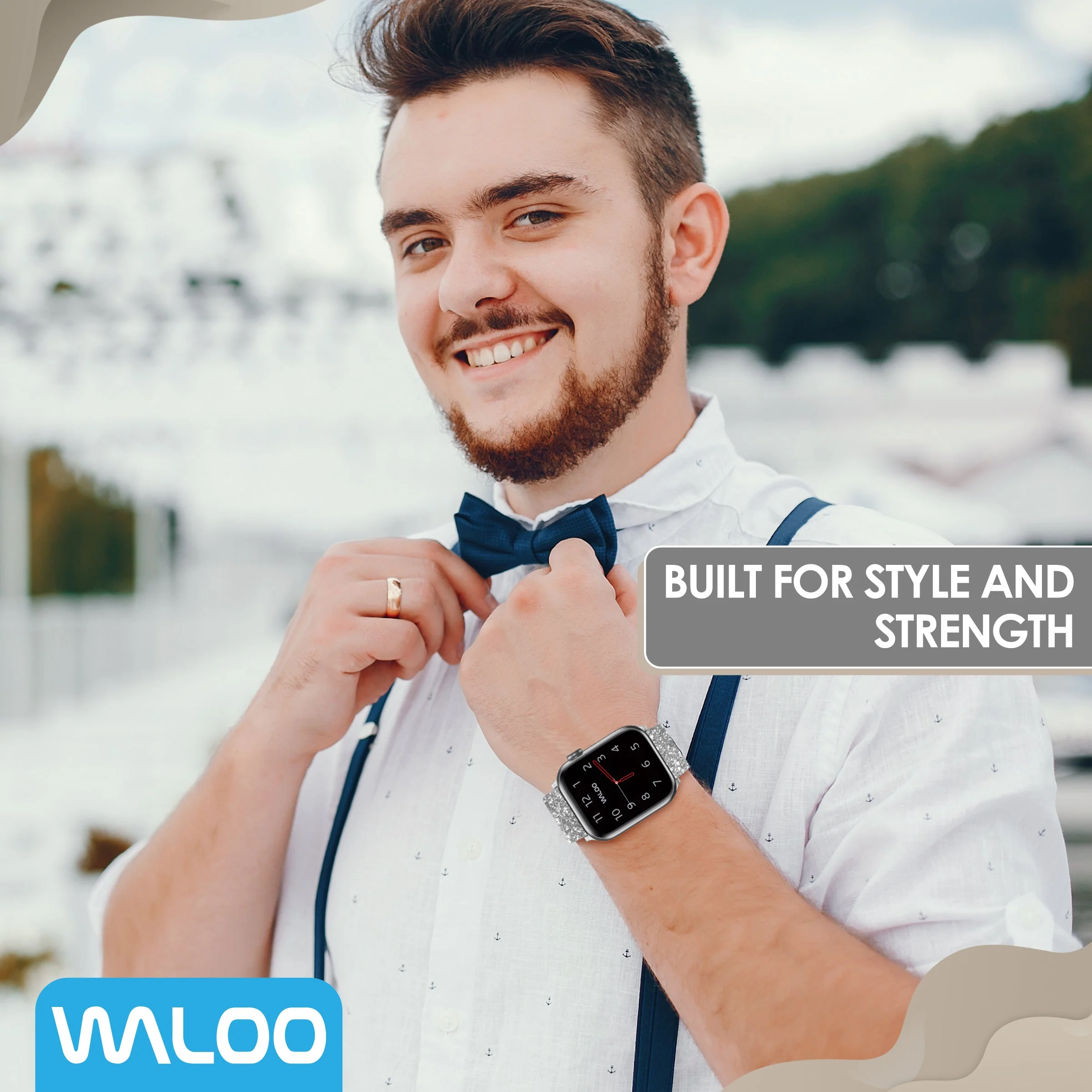 Waloo Leather Bling Band For Apple Watch - Image 24