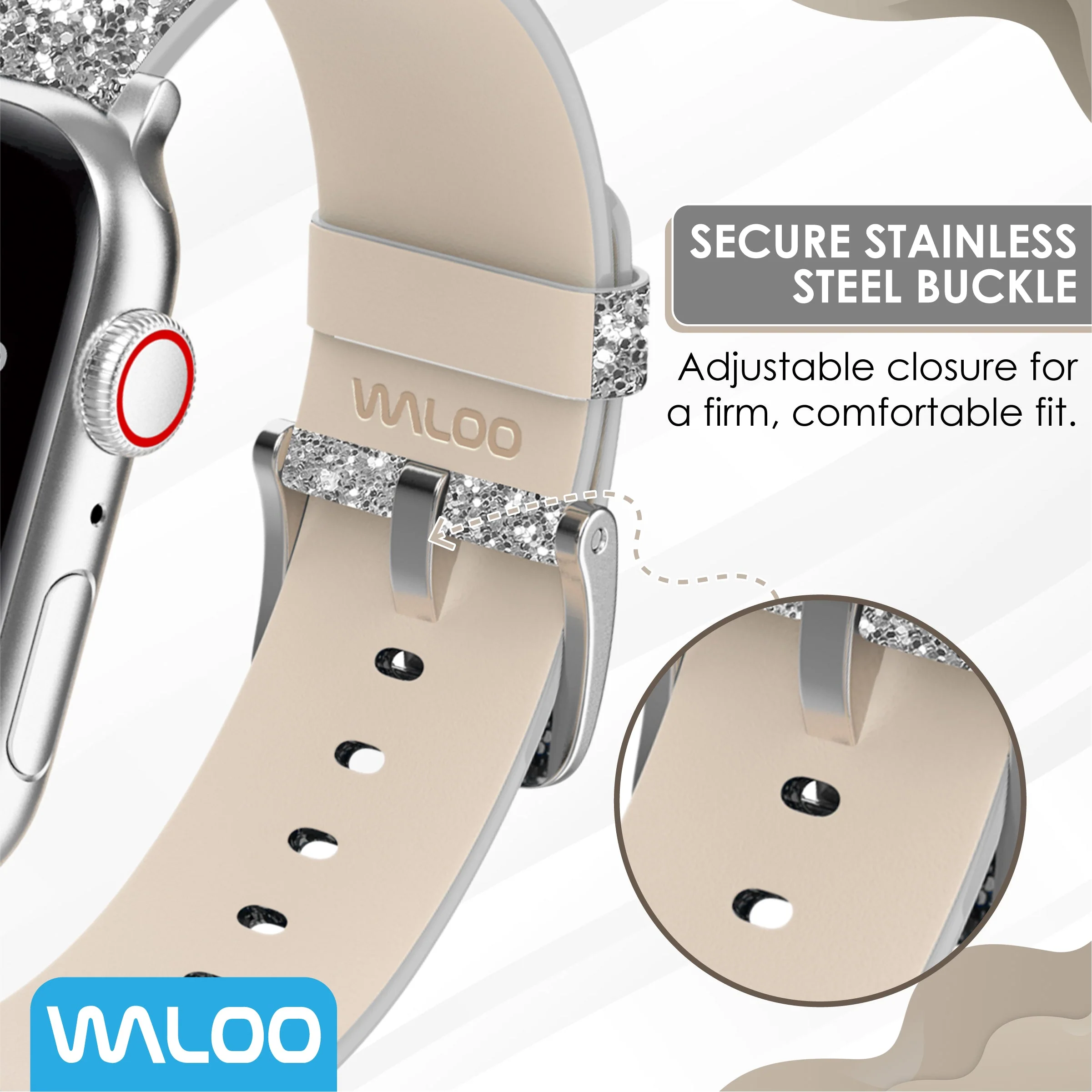 Waloo Leather Bling Band For Apple Watch - Image 26