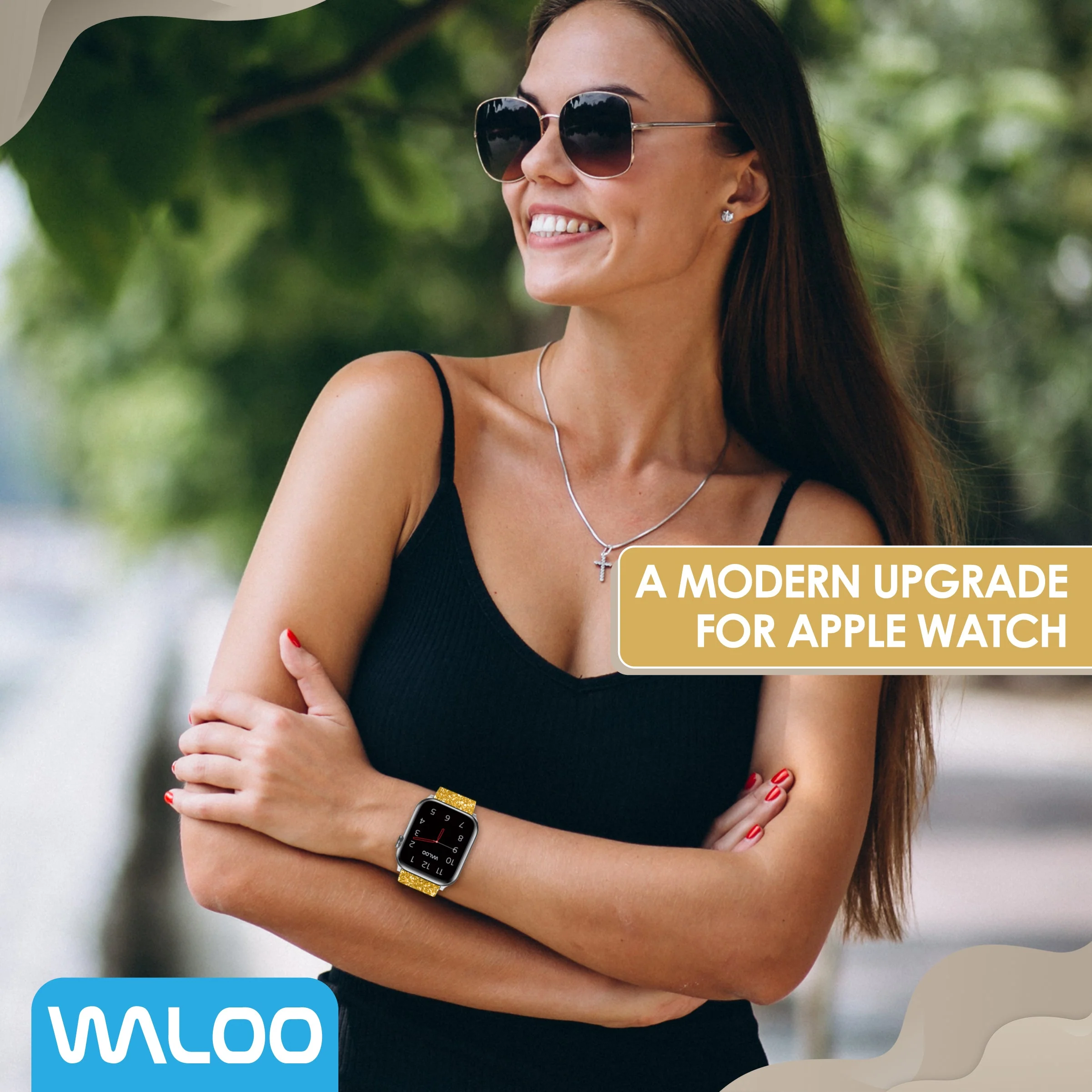 Waloo Leather Bling Band For Apple Watch - Image 41