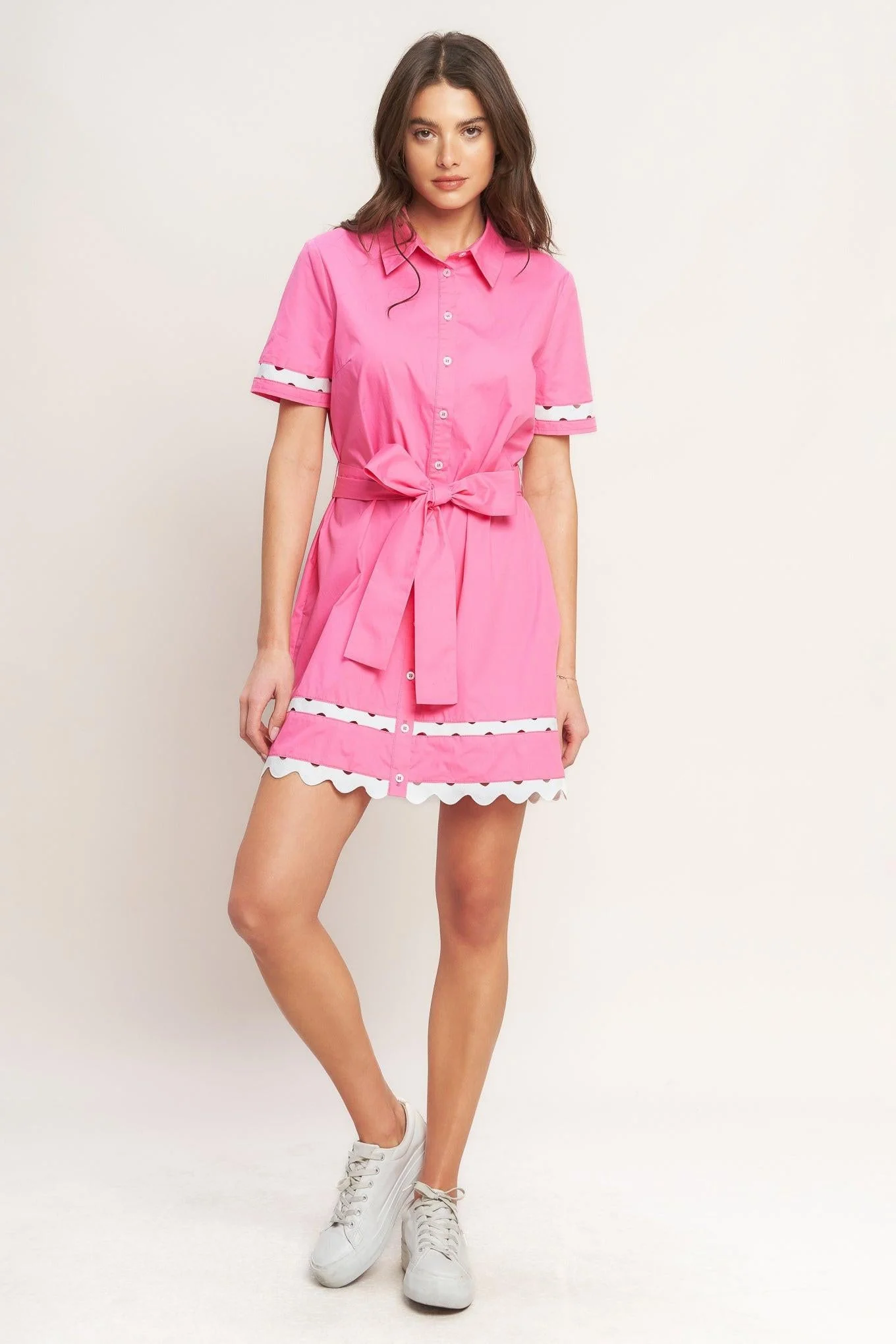 Weekend Preppy Look Woven Mini Dress - Image 6