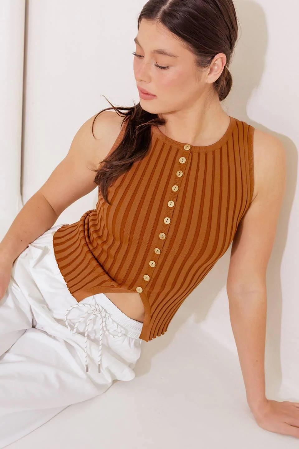 When on Door Opens Sweater Knit Top - Image 2