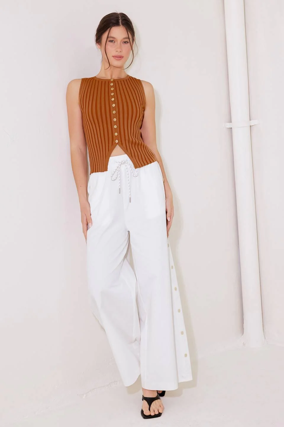 When on Door Opens Sweater Knit Top - Image 3