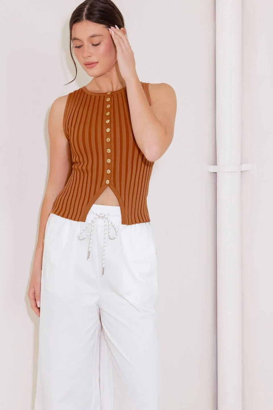 When on Door Opens Sweater Knit Top - Image 4