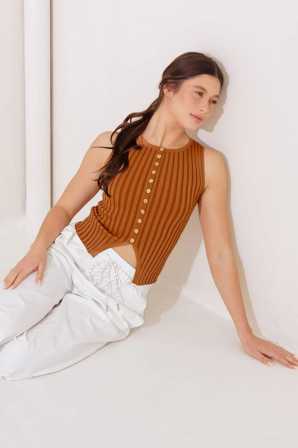 When on Door Opens Sweater Knit Top - Image 6