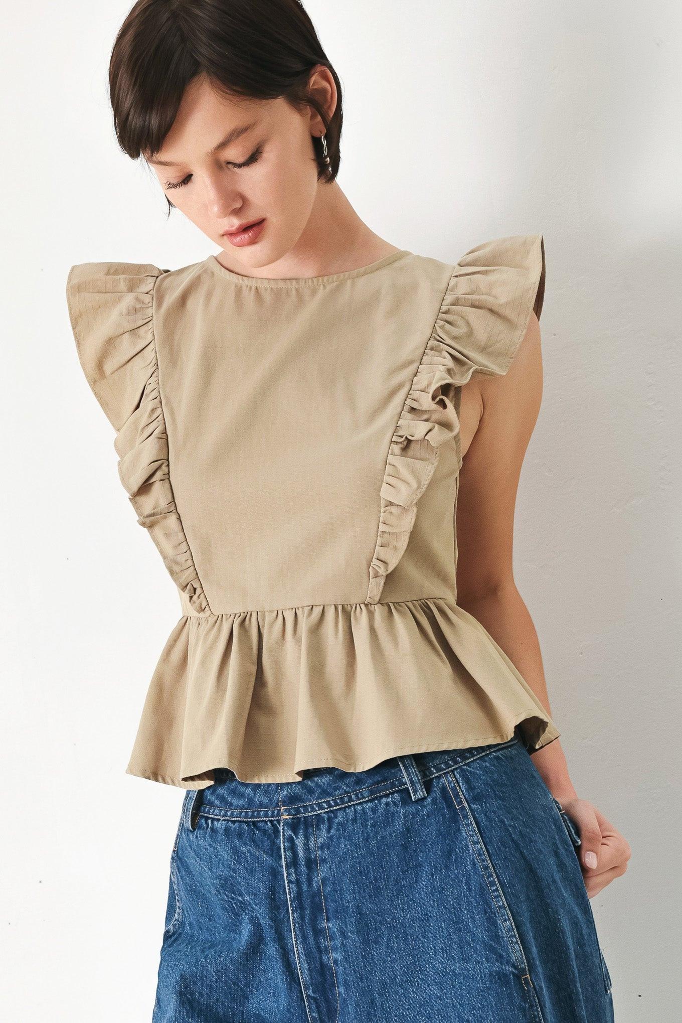 White Blossom Woven Top - Image 14