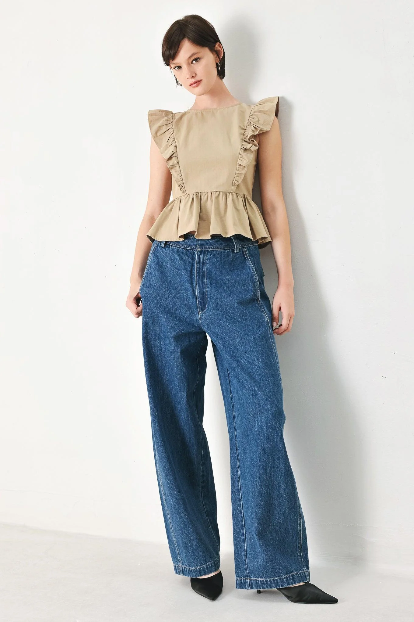 White Blossom Woven Top - Image 15
