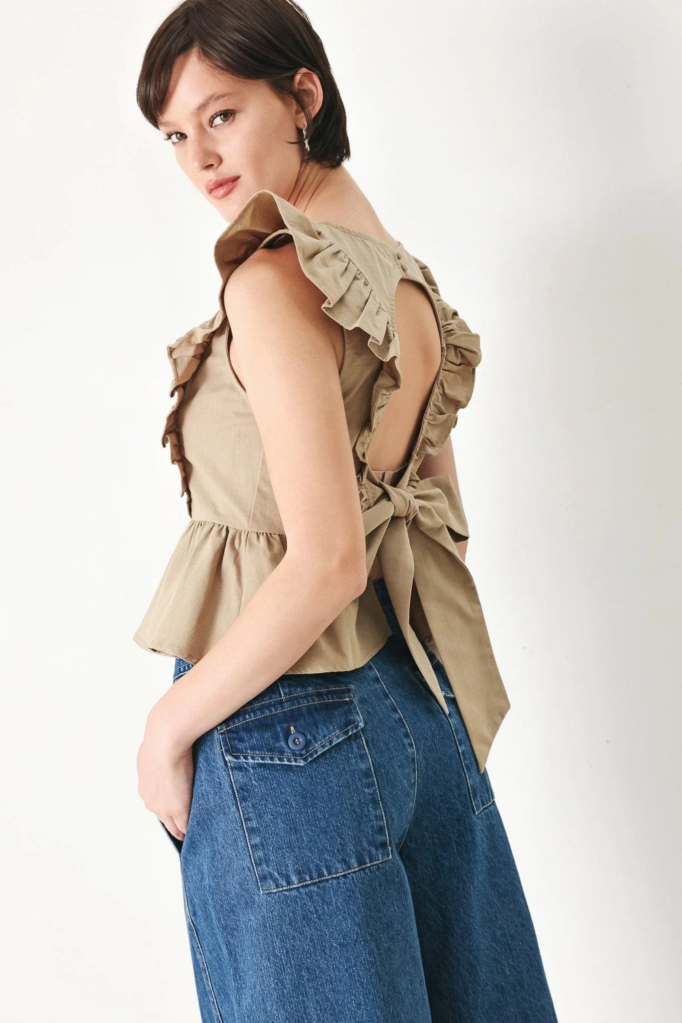 White Blossom Woven Top - Image 18