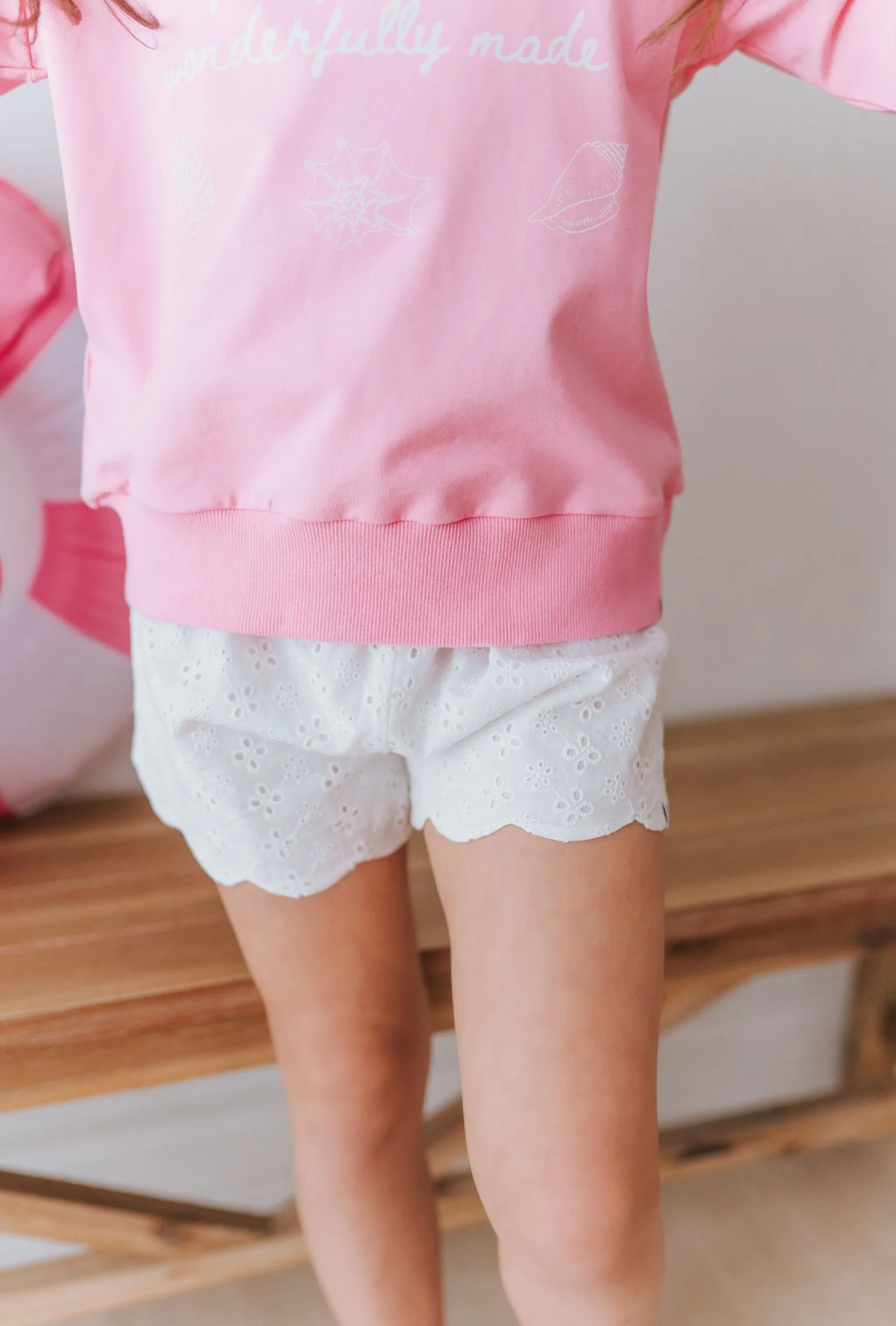 White Eyelet Shorts - Image 5