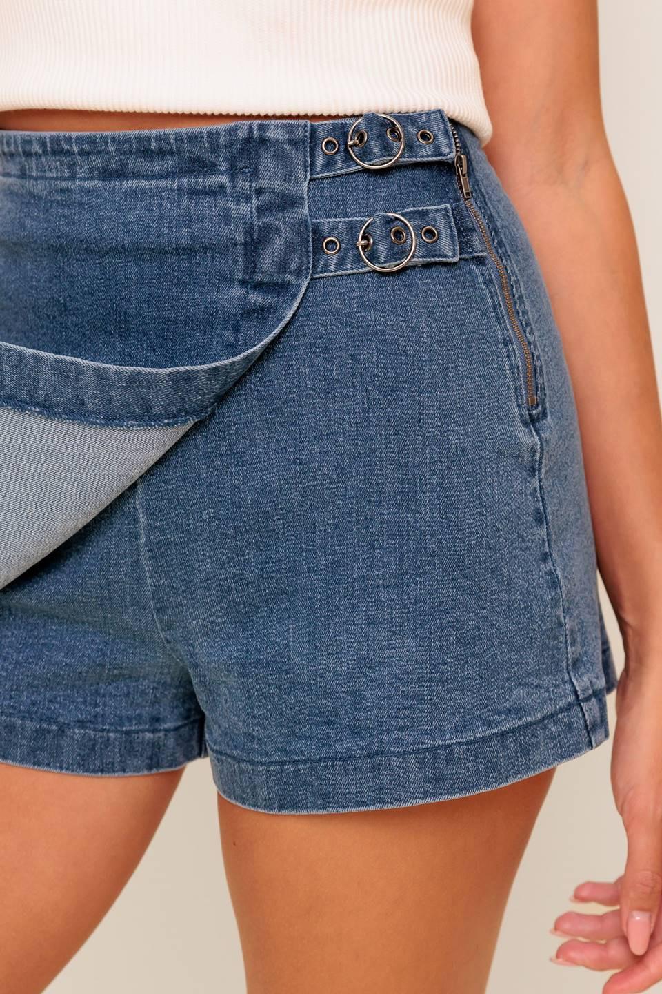 Wild Blue Mornings Denim Skort - Image 2