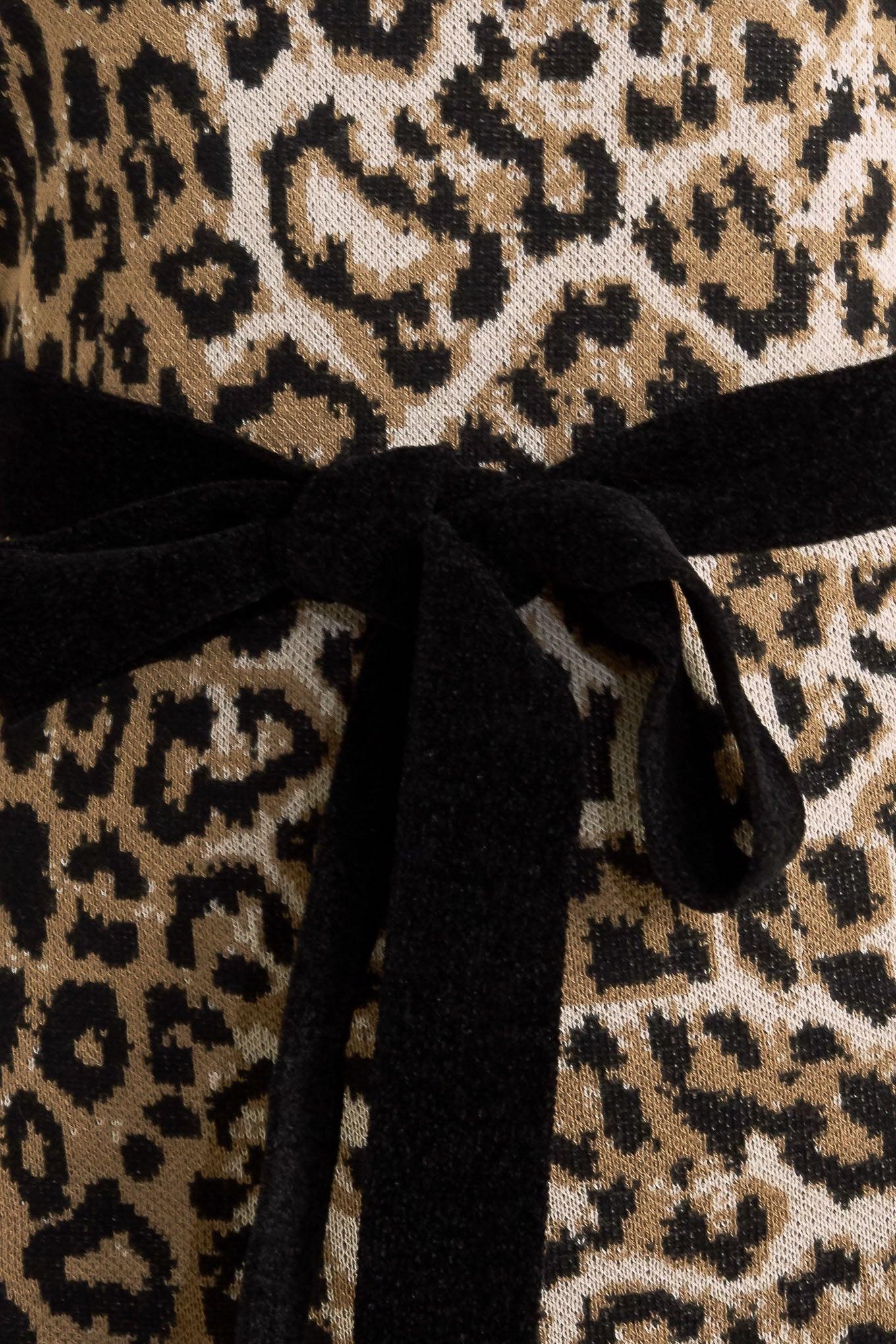 Wild Romance Leopard Knit Midi Dress - Image 7