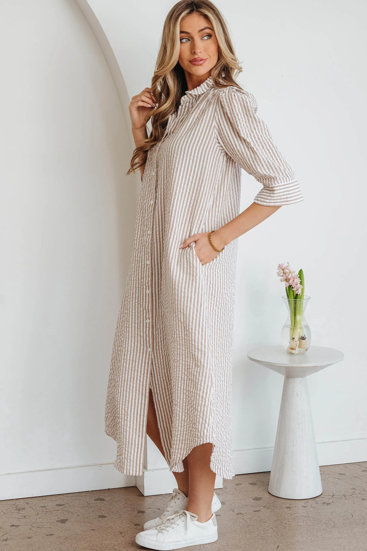 Threaded Pear Winona Collar Half Sleeve Shirt - Image 3