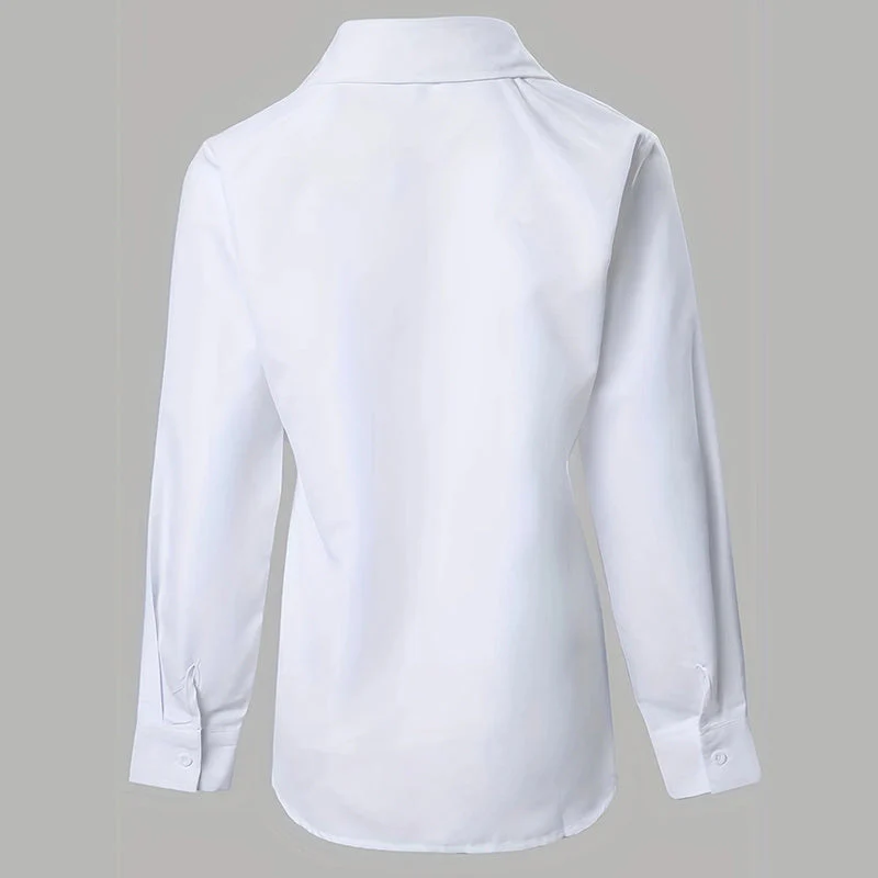 Women’s Contrast Lace Long-Sleeve Button‑Down Blouse - Image 4