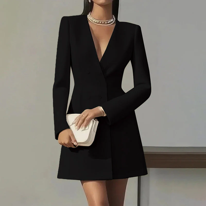 Women’s Deep V-Neck A-Line Dress - Image 8