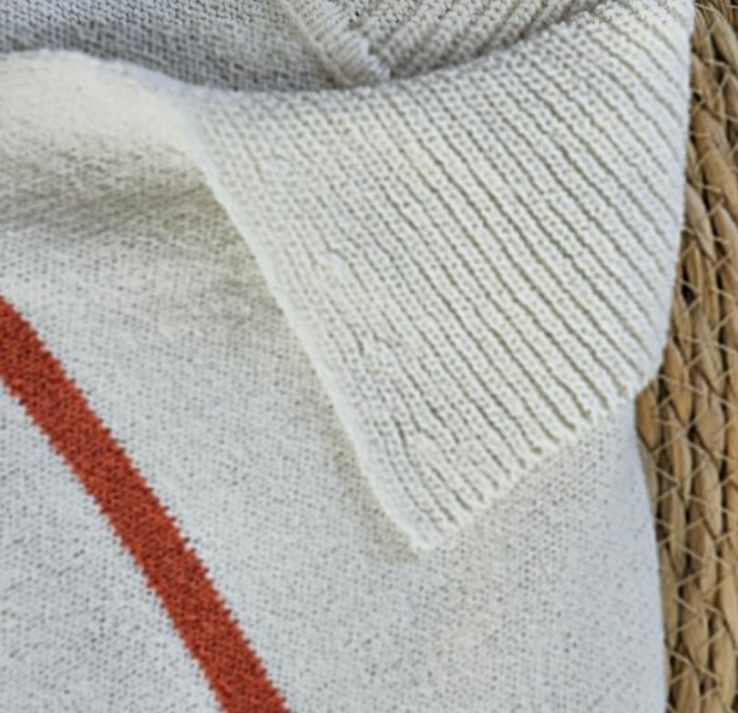 Women’s Knit Button Cardigan with Striped Short Sleeves - Image 4