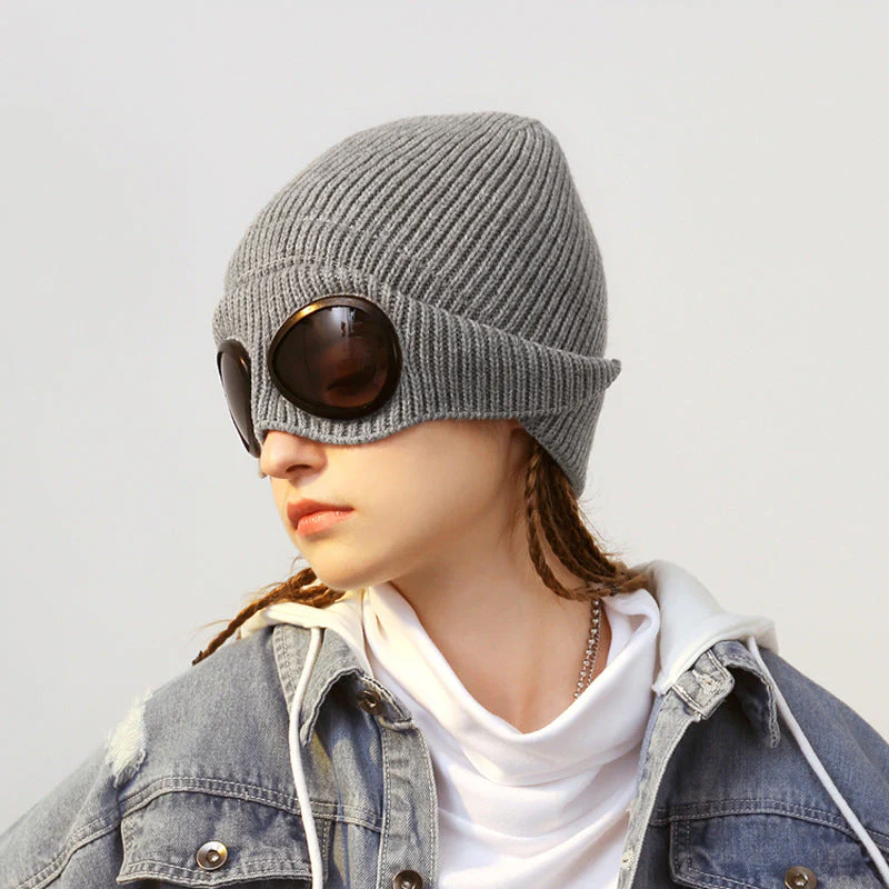 Women’s Pilot Wool Knit Hat – Winter Warm Knitted Aviator-Style Hat - Image 5