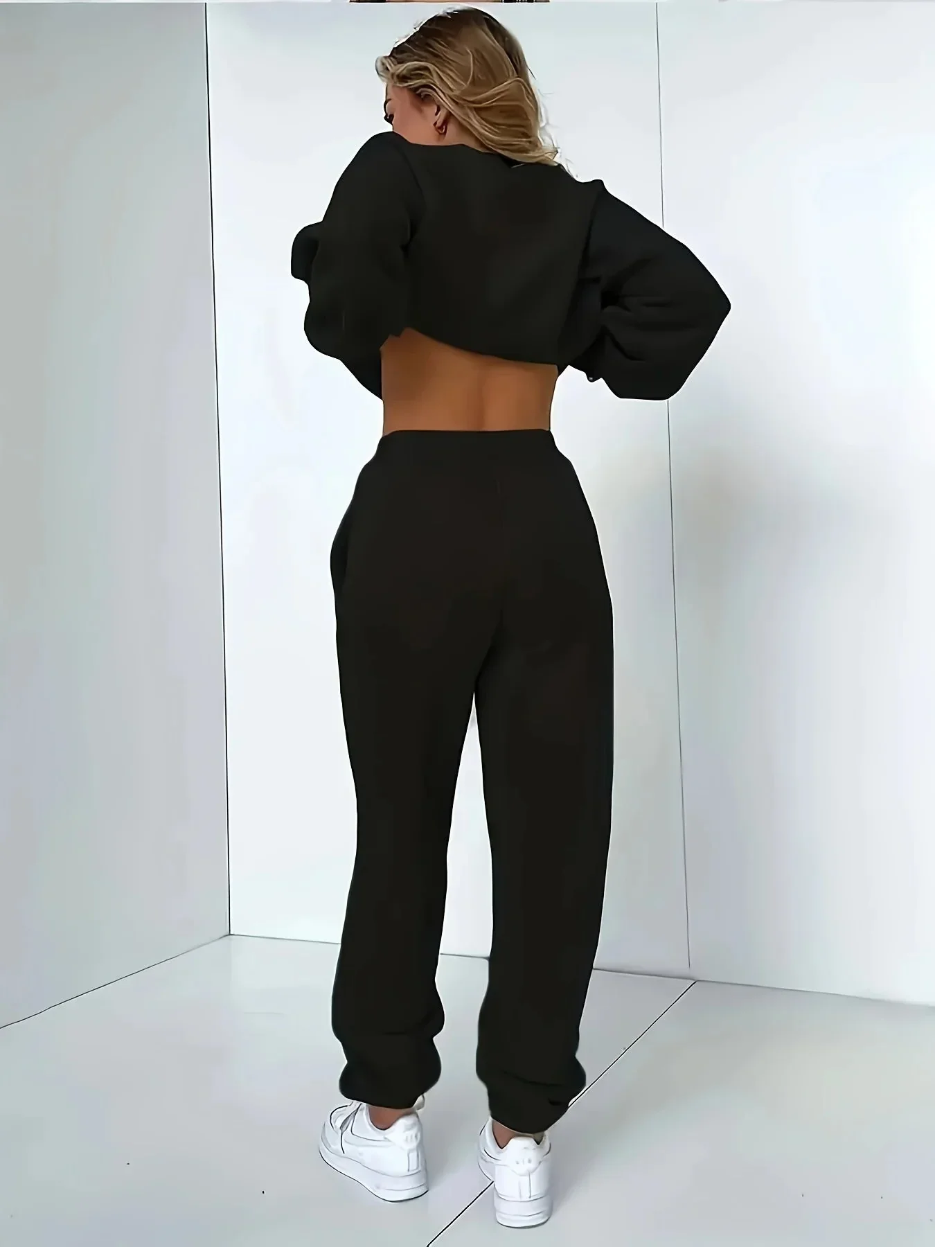 Women’s Plush Hoodie & Pants Sweater Set – Cozy Winter Tracksuit - Image 2