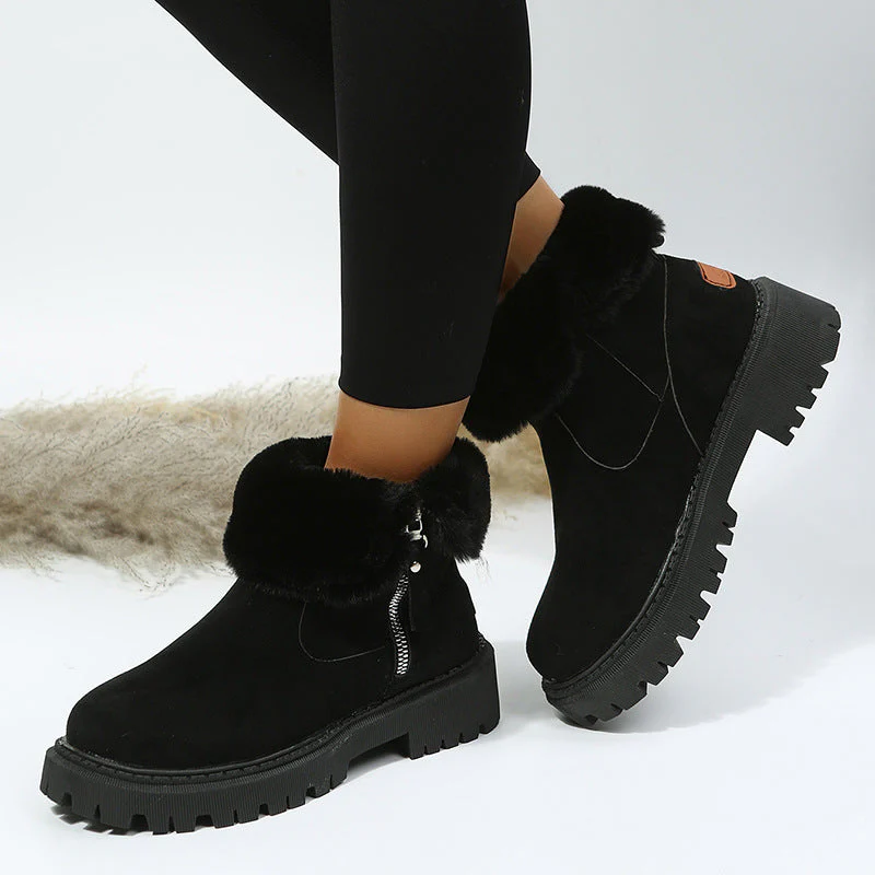 Women’s Plush Snow Boots – Warm Waterproof Winter Boots (Plus Size) - Image 2