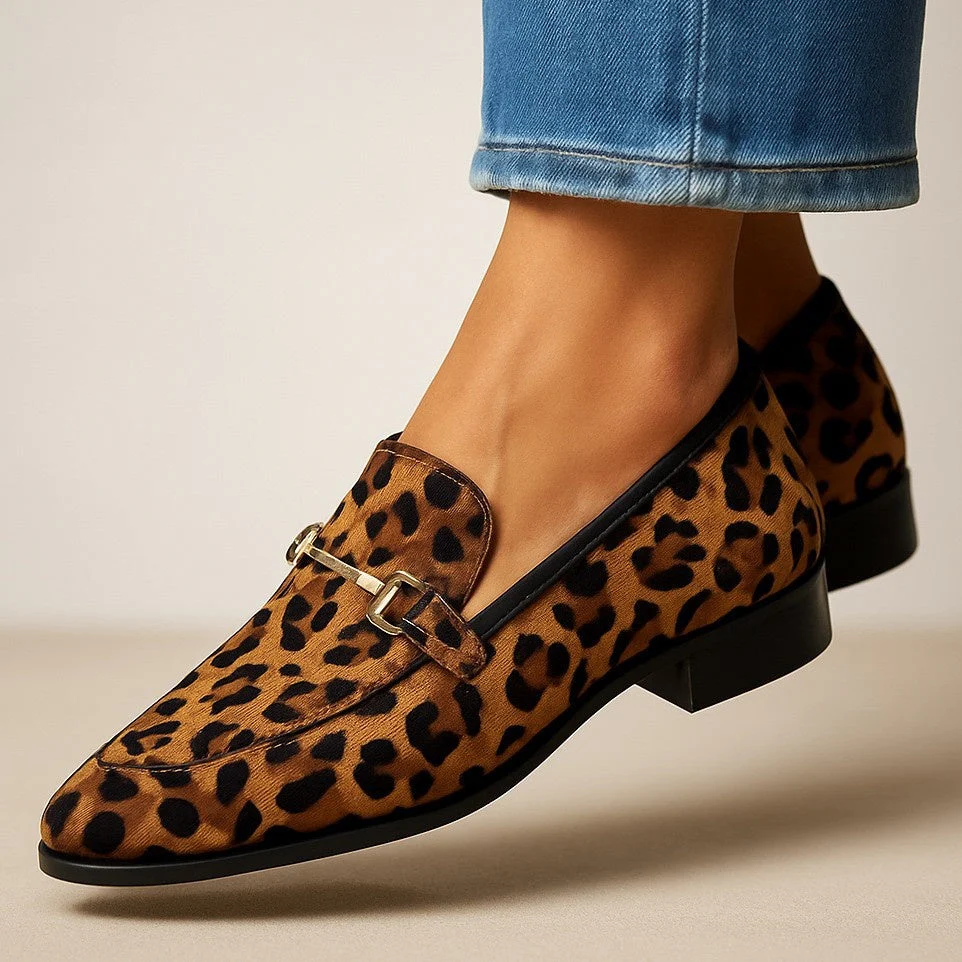 🐆 Women’s Pointed-Toe Low-Cut Leopard Print Casual Shoes - Image 2
