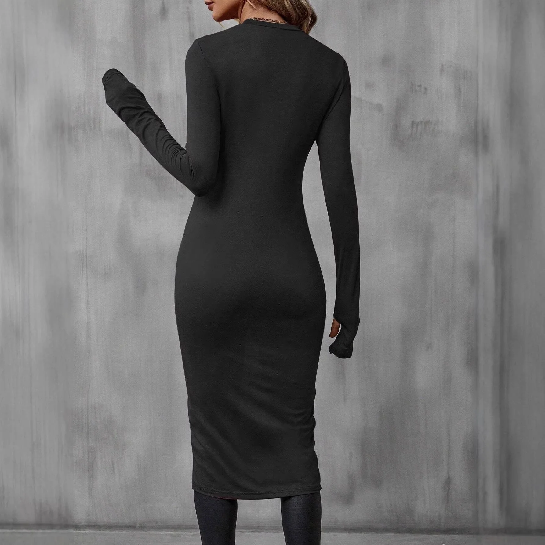 Women’s Slim Fit Long Sleeve Crew Neck Shirt - Image 3