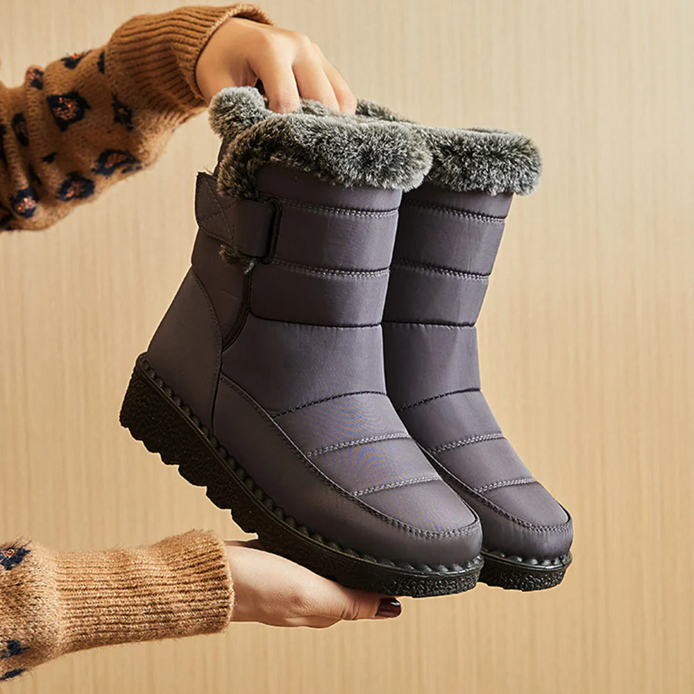 Women’s Waterproof Plush Snow Boots - Image 11