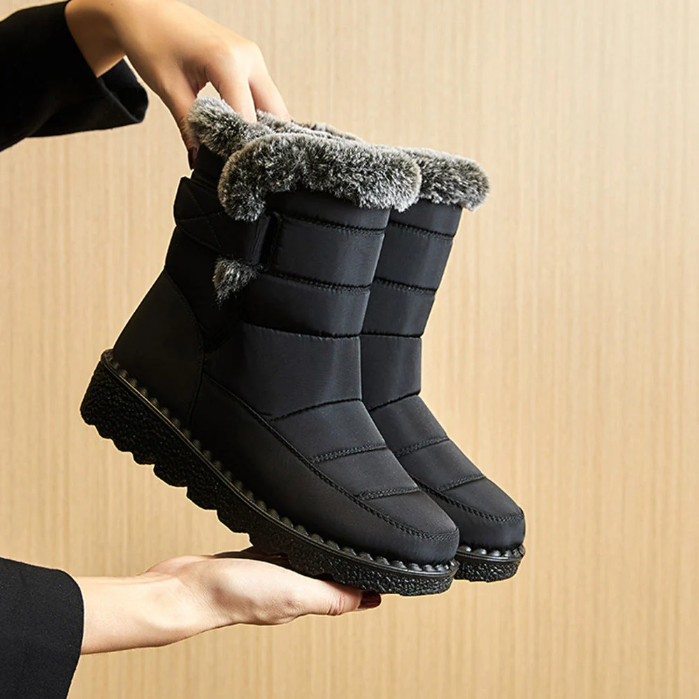 Women’s Waterproof Plush Snow Boots - Image 9