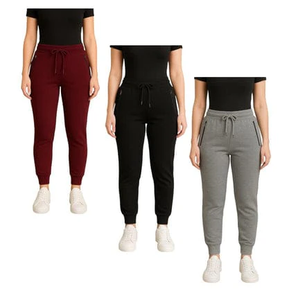 BenBen Womens 3 Pack Zipper Pocket Fleece Jogger - Image 16