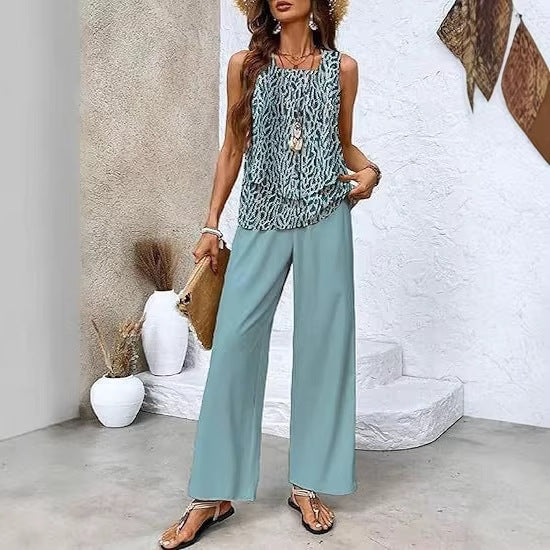 Women's 3D Print Two-Piece Vest & Pants Set – 12 Prints S–5XL - Image 4