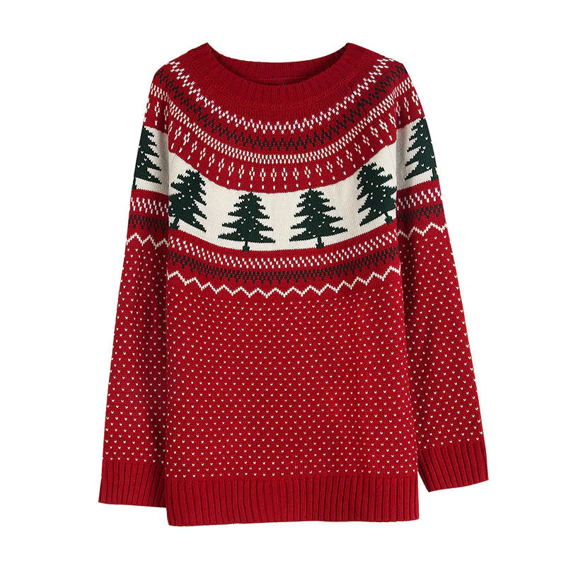 Women's Casual Pine Pattern Sweater - Image 10