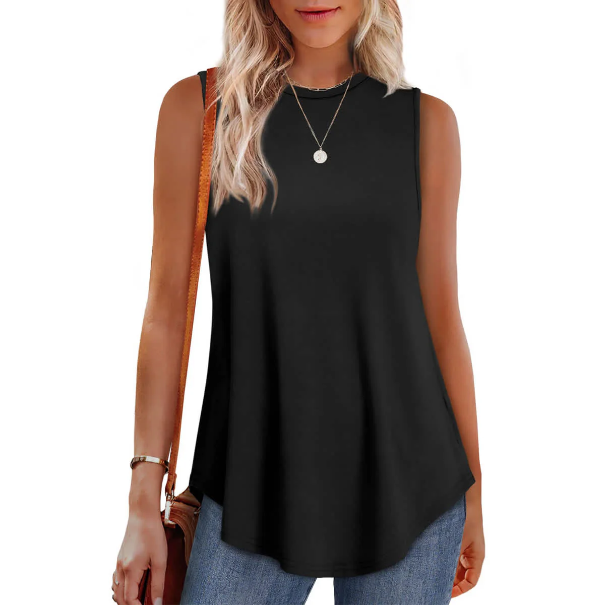 Women's Casual Sleeveless Crew Neck Tank Top - Image 15