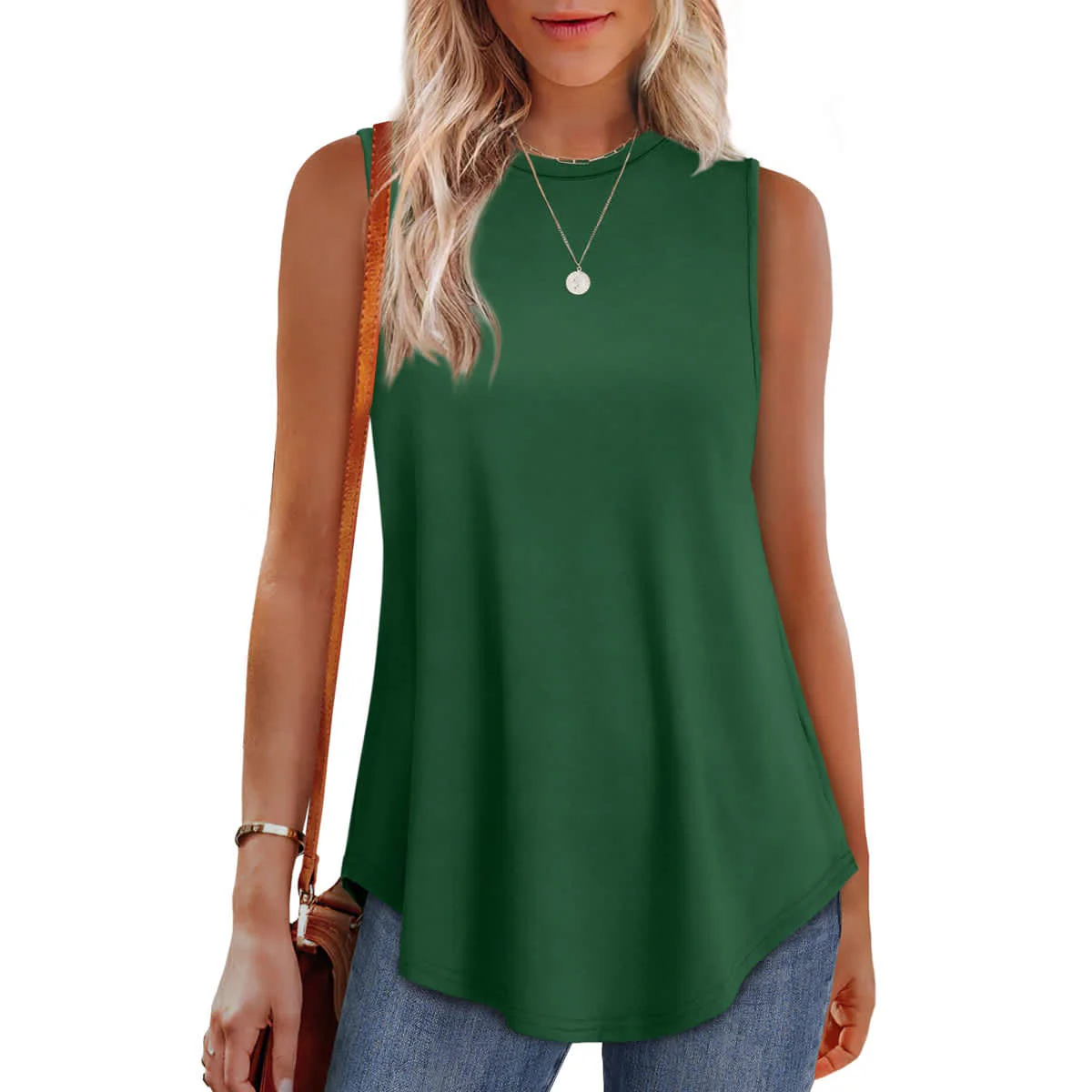 Women's Casual Sleeveless Crew Neck Tank Top - Image 18