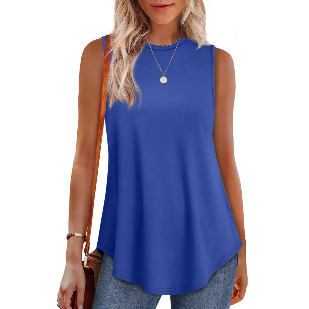 Women's Casual Sleeveless Crew Neck Tank Top - Image 37