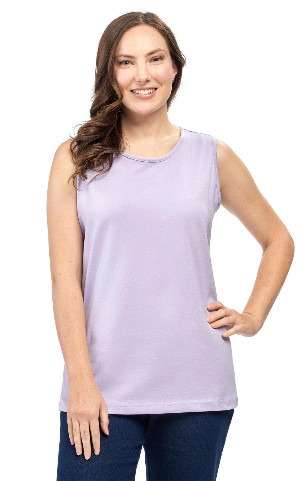 Women's Classic Relaxed Fit Cotton blend Sleeveless Tank Top - Image 6